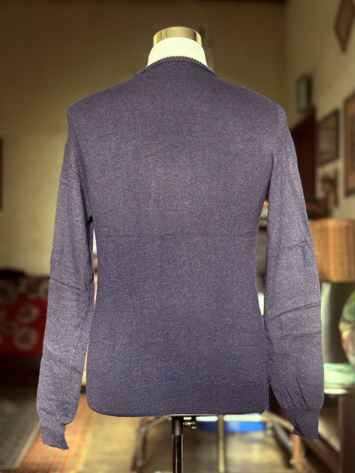 Daniele Blasi Daniele Blasi Italy Navy Blue Luxury Cashmere Cable Knit Size US M / EU 48-50 / 2 - 3 Thumbnail