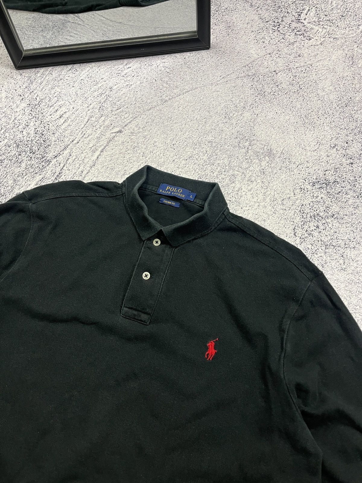 Polo Ralph Lauren × Ralph Lauren Polo Ralph Lauren Rugby Shirt Red Mini Pony Long Sleeve Rare Size US L / EU 52-54 / 3 - 4 Thumbnail