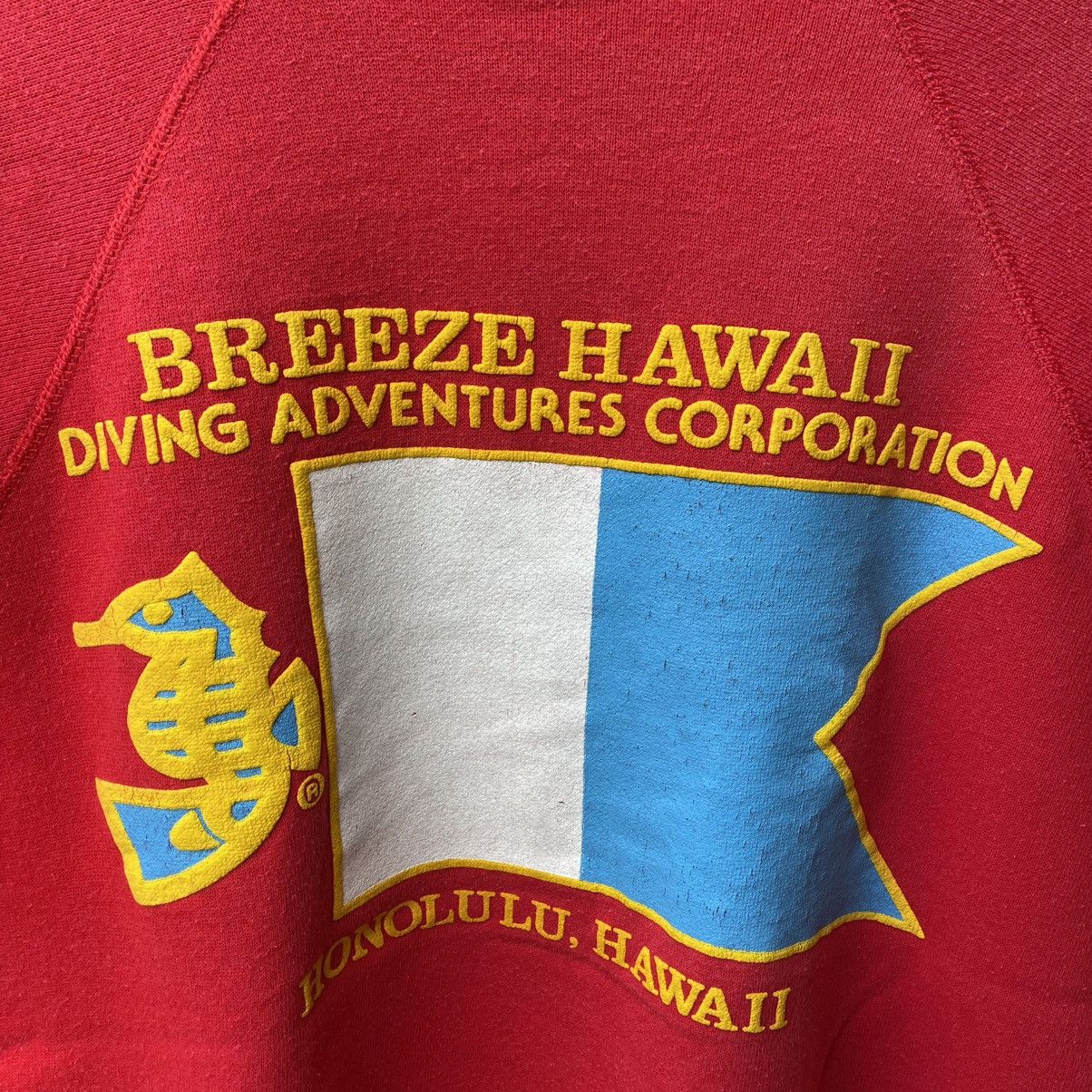 Hanes 🔥Vintage 80s Breeze Hawaii Diving Big Logo Sweatshirts Size US S / EU 44-46 / 1 - 2 Thumbnail