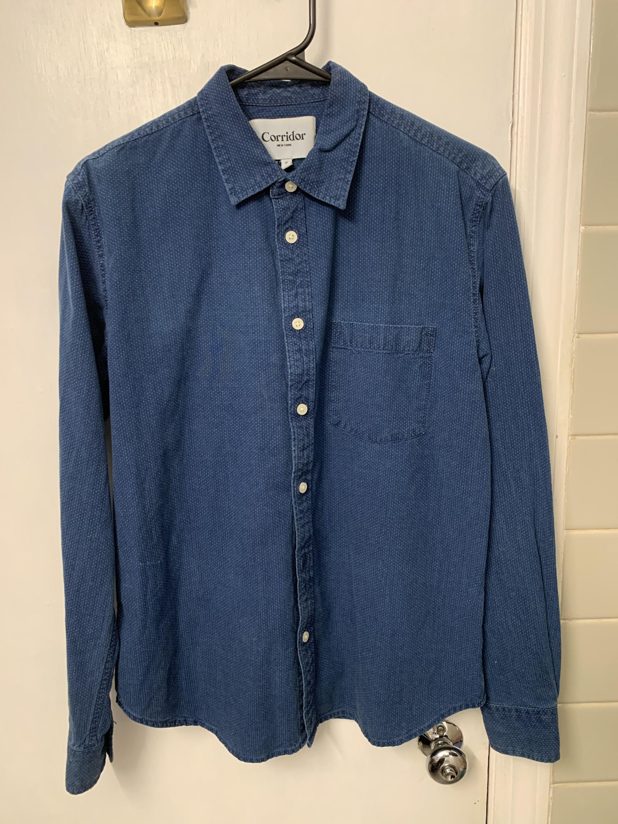 Corridor Corridor Washed Indigo Dot shirt Size Small Size US S / EU 44-46 / 1 - 2 Thumbnail