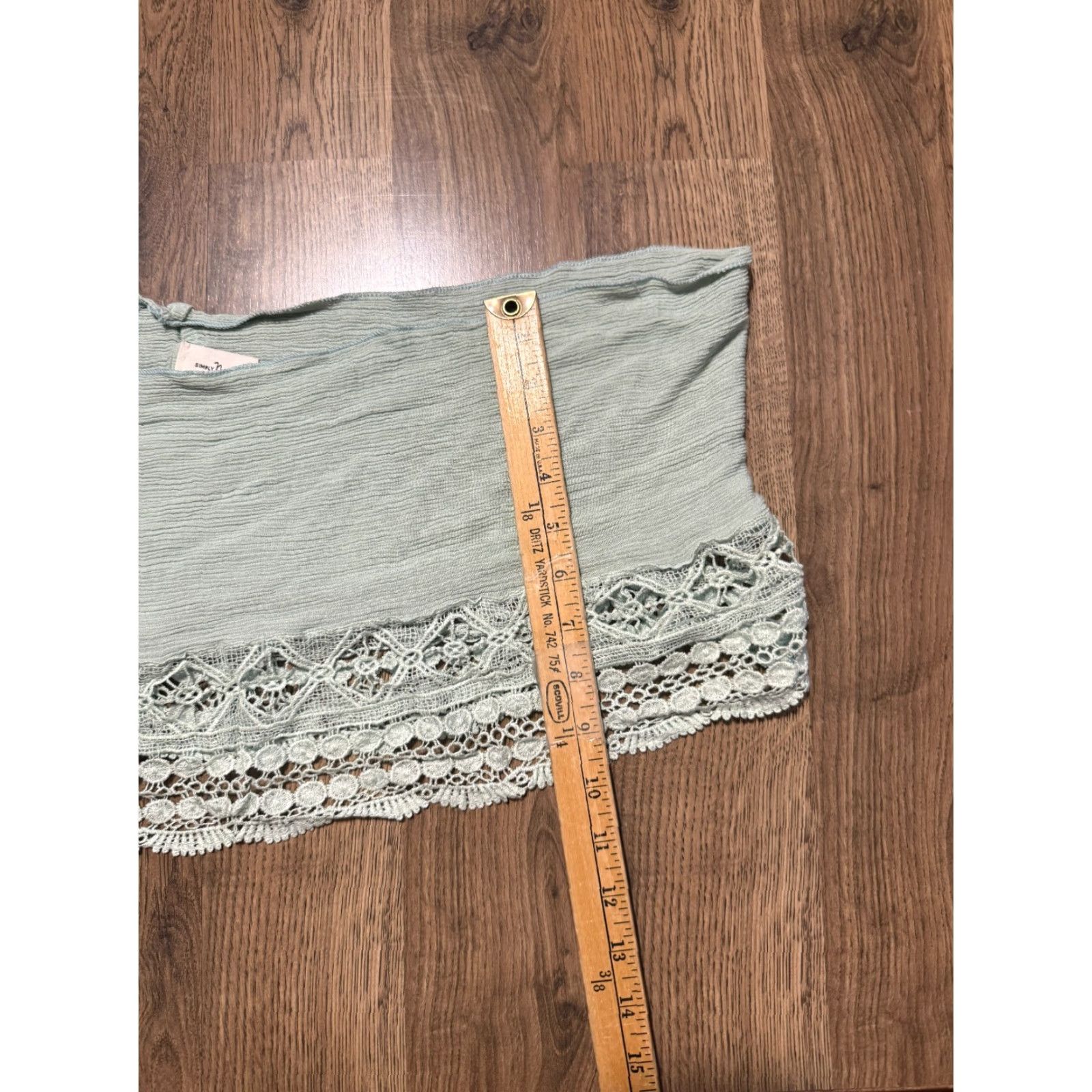 Vintage Simply Noelle Scarf Women's Green Floral Lace Size ONE SIZE - 4 Thumbnail
