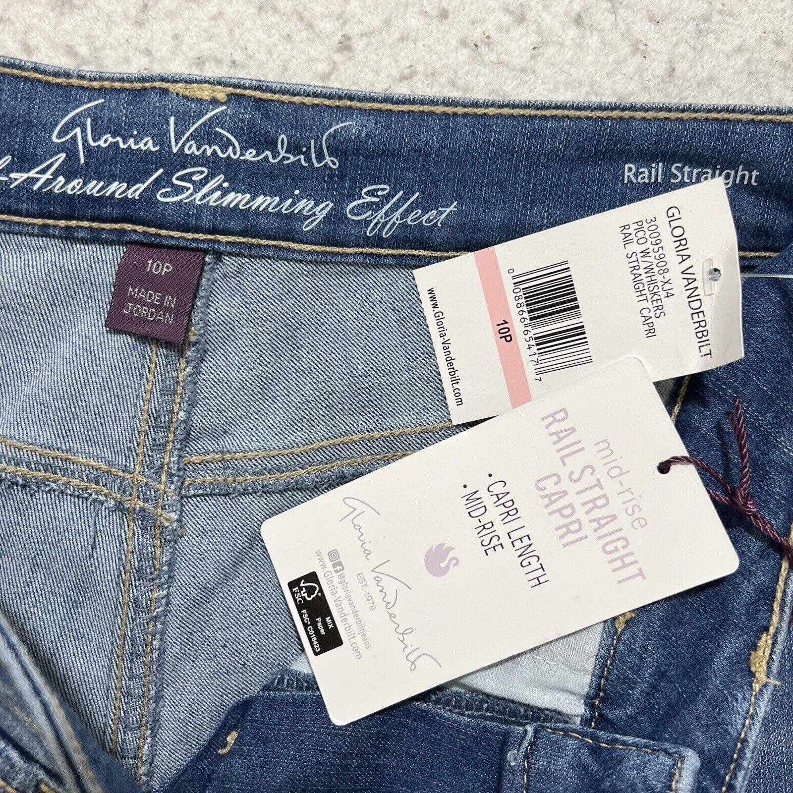 Gloria Vanderbilt Gloria Vanderbilt 10P Rail Straight Leg Mid Rise Denim Jeans Size 32" / US 10 / IT 46 - 4 Thumbnail