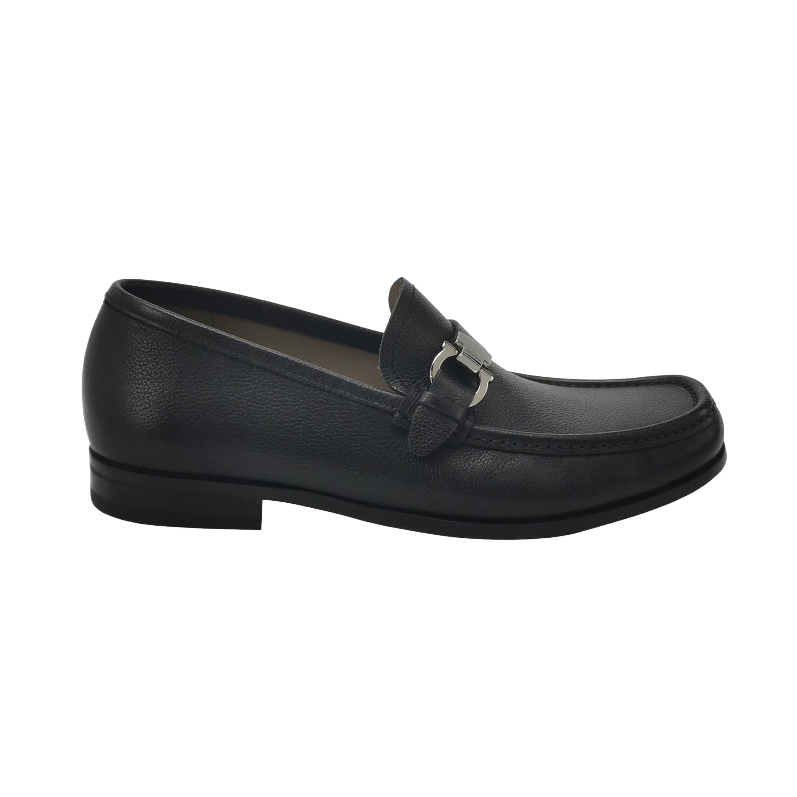 Salvatore Ferragamo Salvatore Ferragamo Gancini Pebbled Loafers US 7 Size US 7 / EU 40 - 1 Thumbnail