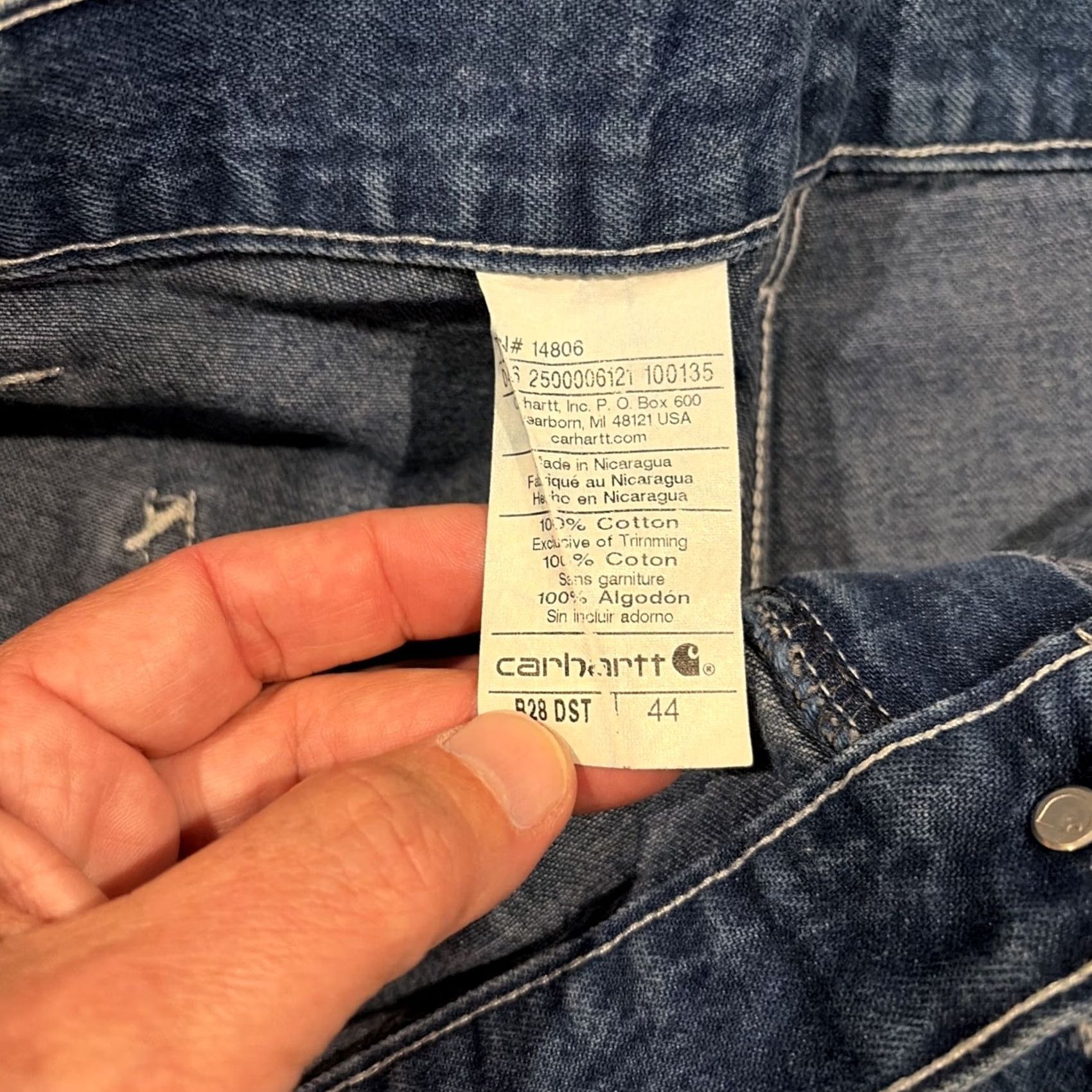 Carhartt Carhartt Carpenter Denim Jean Shorts 44 X 8.5 Inseam Awesome Size US 44 / EU 60 - 3 Thumbnail