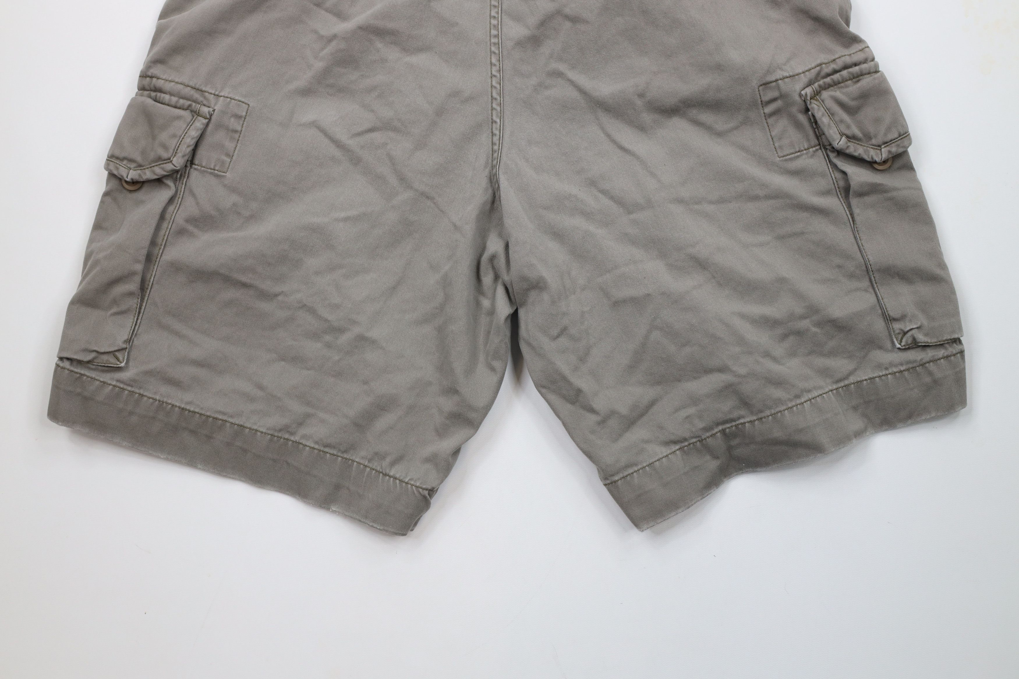 Ralph Lauren × Vintage Vintage Ralph Lauren Chino Cargo Shorts Gray Green Size US 38 / EU 54 - 12 Thumbnail