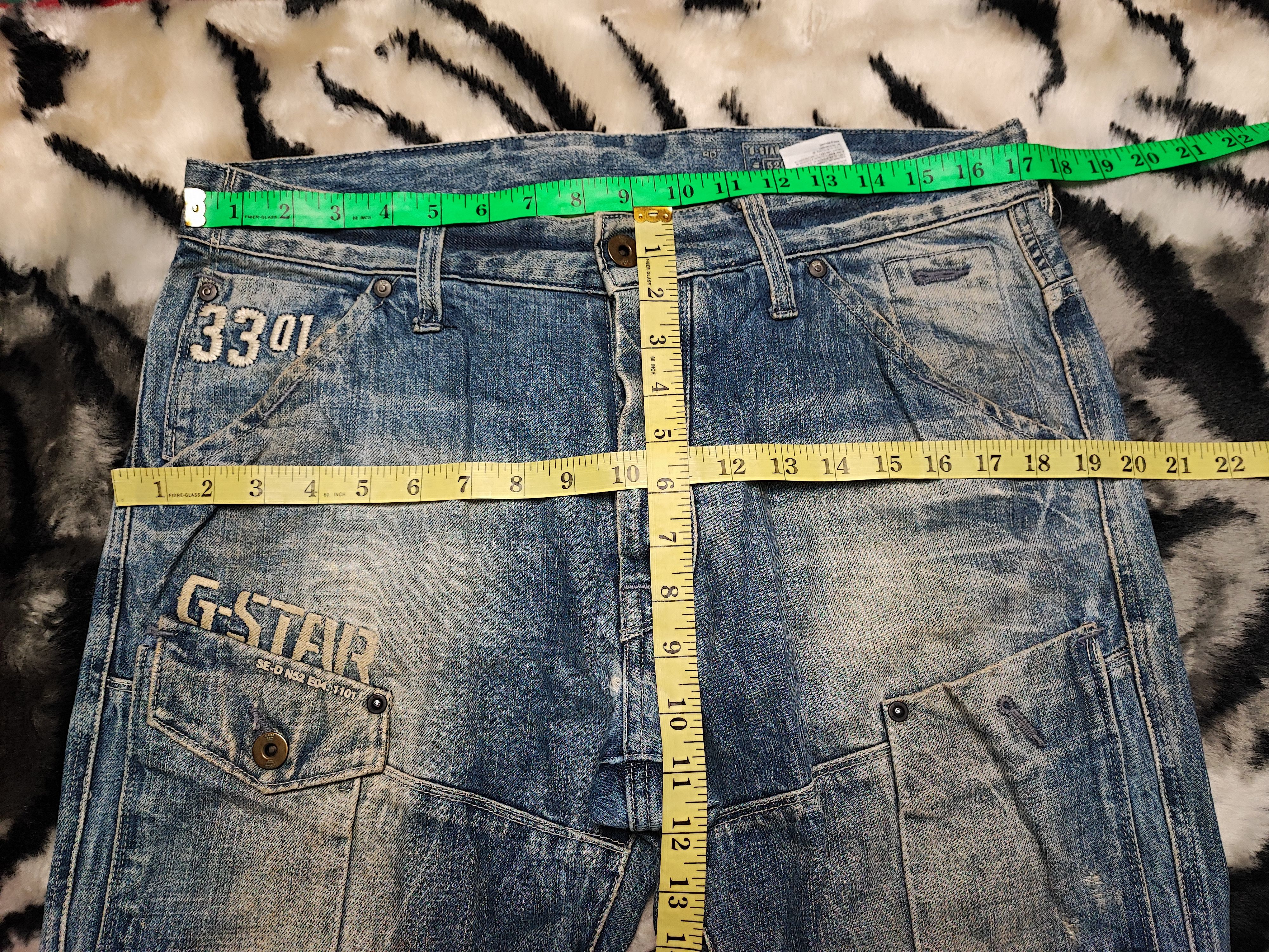 G-Star Distress Jeans by G Star Raw Cargo Biker 34x32 Size US 34 / EU 50 - 4 Thumbnail