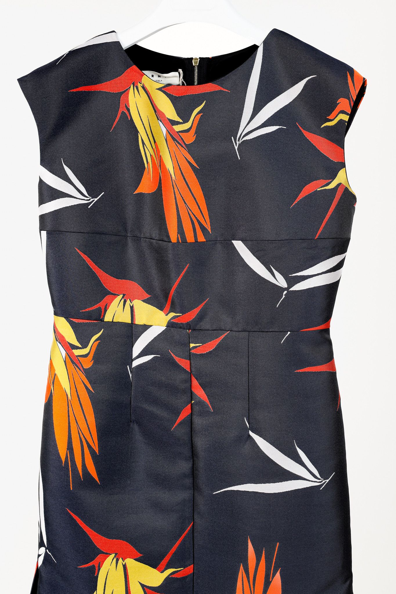 Marni Marni Resort 2015 Light Navy Leaf-Jacquard Sleeveless Dress Size M / US 6-8 / IT 42-44 - 3 Thumbnail