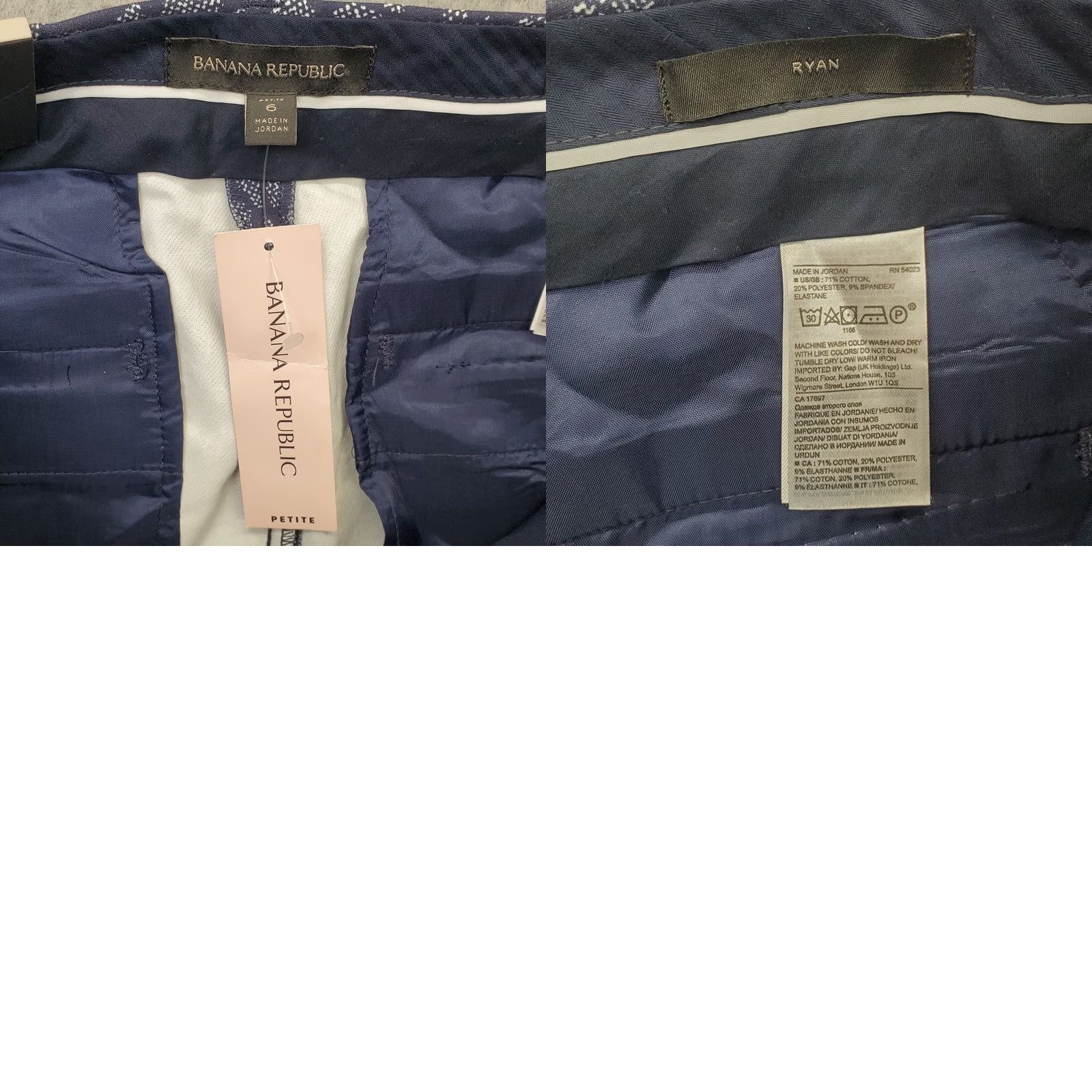 Banana Republic Banana Republic Womens 6P Chino Pants: Multi Animal Print Stretch Easy Care 27.25" Inseam Flat Front Pockets Regular 31.5" Waist 36.25" Outseam Size 28" / US 6 / IT 42 - 8 Thumbnail