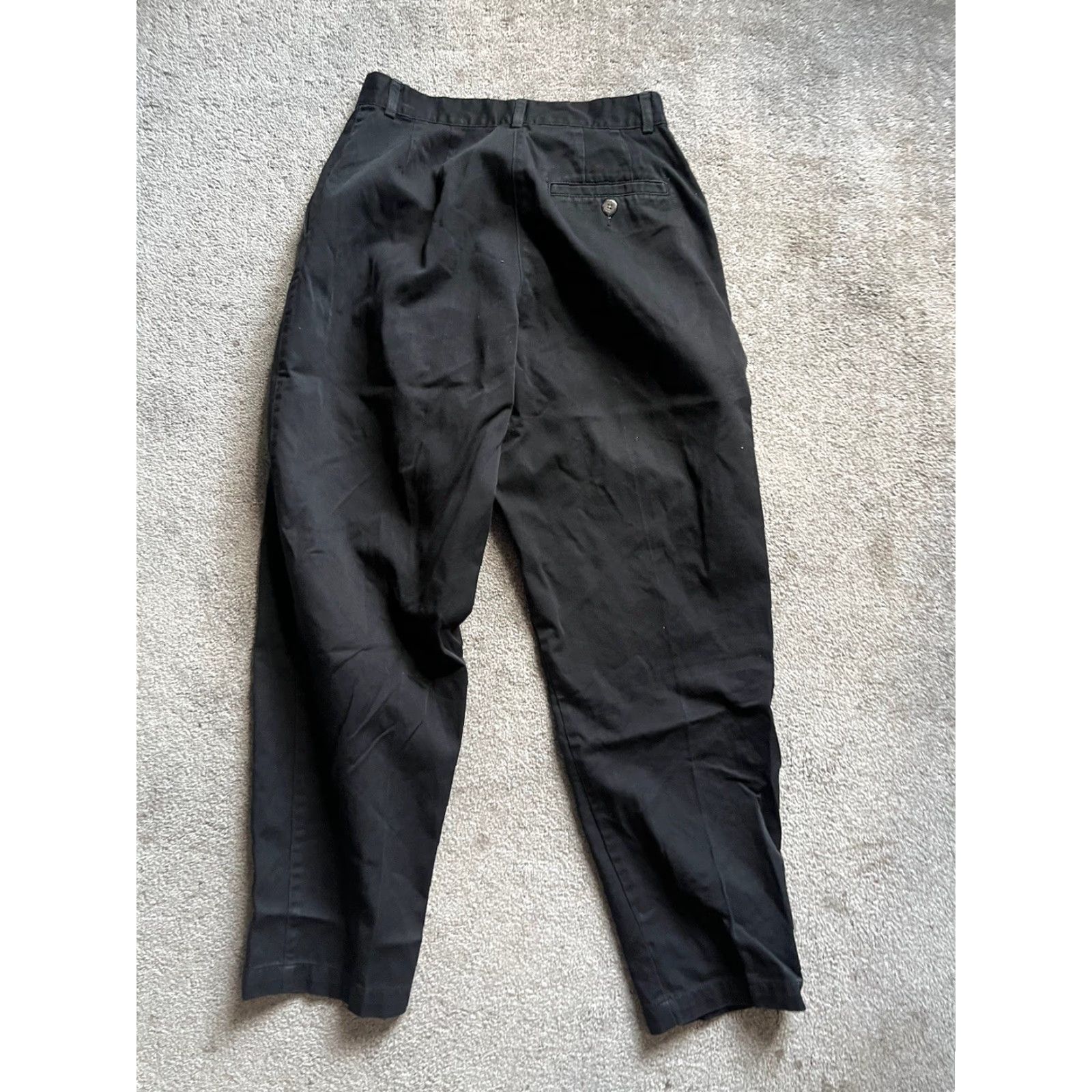 Vintage LL Bean Women's Pants 8P Pet Petite Black Chino KP29 Black Size 30" / US 8 / IT 44 - 3 Thumbnail