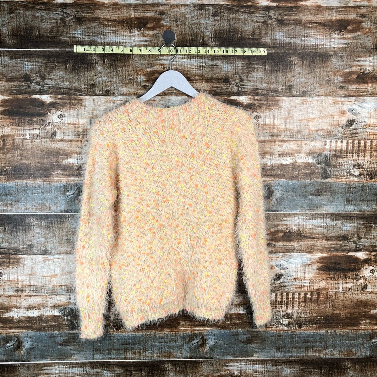Homespun Knitwear Muzak Orange mohair fur shaggy Knitwear #A1738 Size S / US 4 / IT 40 - 13 Thumbnail