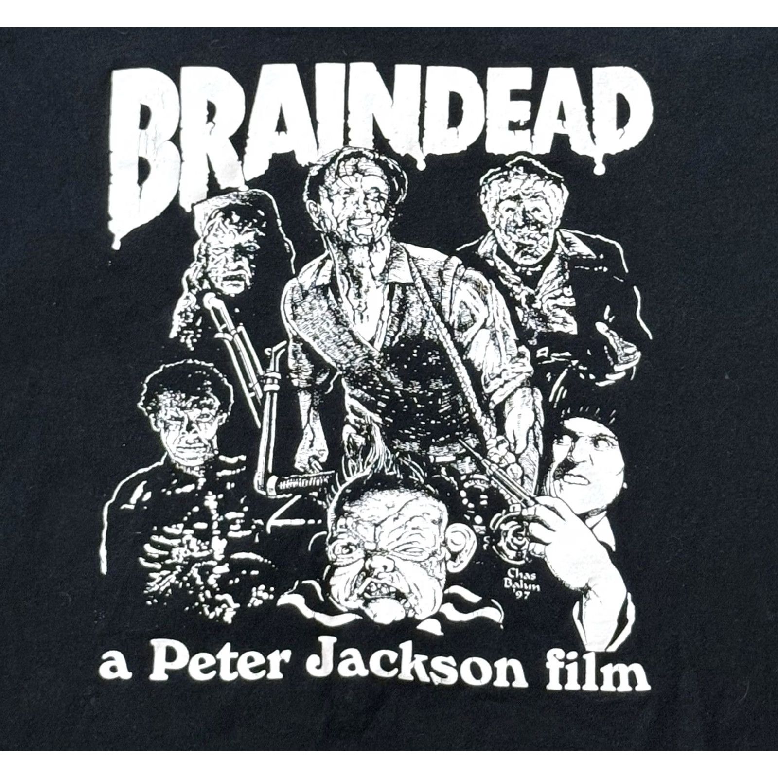 Fruit Of The Loom VINTAGE Braindead Shirt L Black Fruit of the Loom 90s 2000s Dead Alive Peter Jackson Gore Crew Neck Short Sleeve Mens Size US L / EU 52-54 / 3 - 3 Thumbnail
