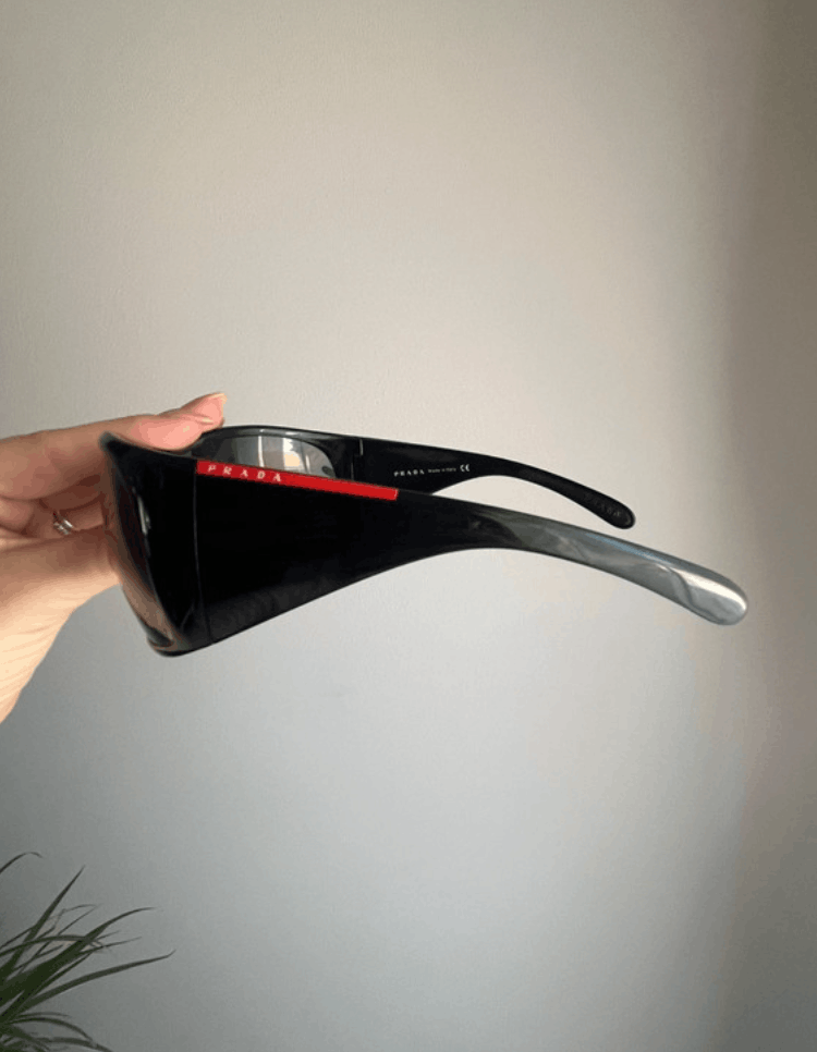 Prada PRADA Sunglasses Sport Metal Shield Oval Flame Star Size ONE SIZE - 1 Thumbnail