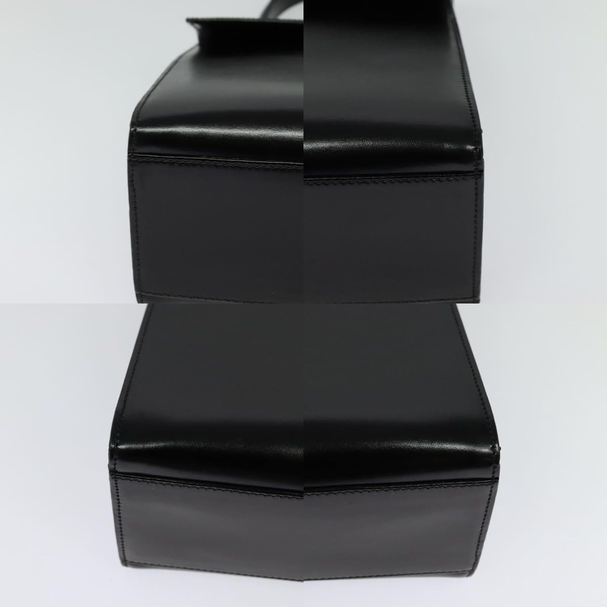 Celine CELINE Hand Bag Leather Black Gold Size ONE SIZE - 10 Thumbnail