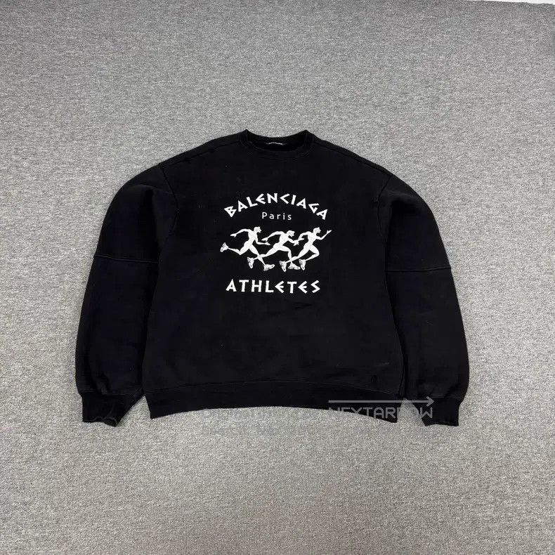Balenciaga Marathon Destroyed Crewneck Sweatshirt