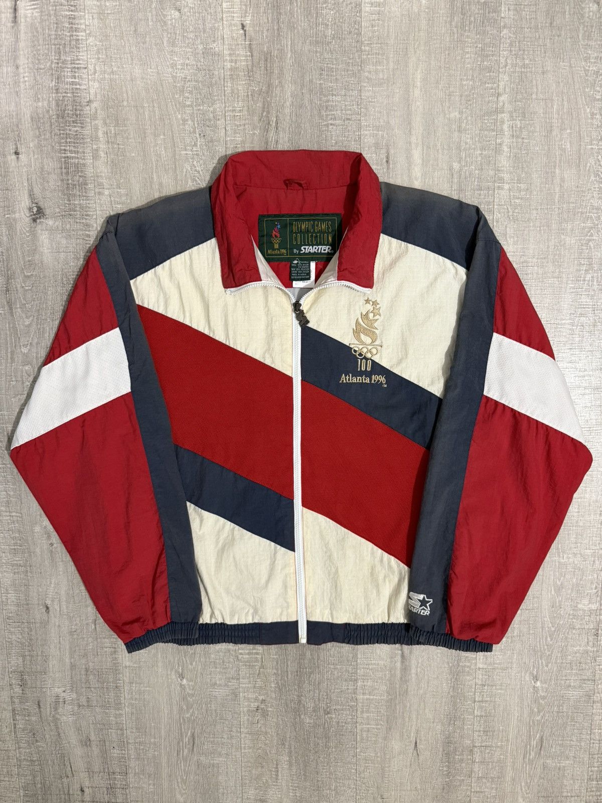 Starter Vintage sun faded atlanta 1996 olympic games starter jacket Size US XL / EU 56 / 4 - 12 Thumbnail