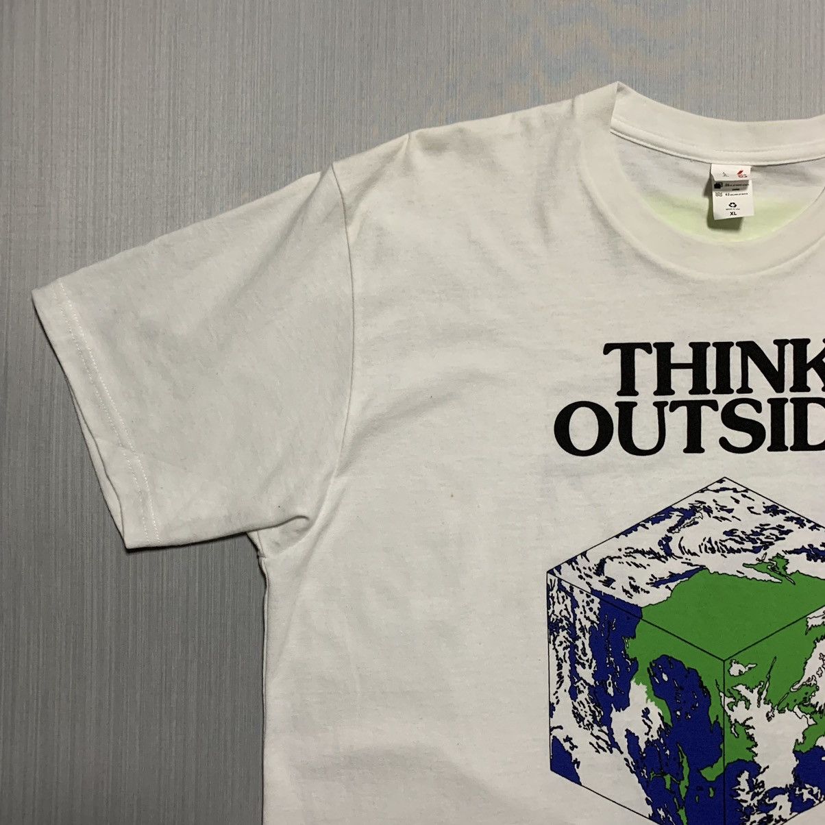 Off-White Virgil Abloh Canary Yellow x Think Outside the Box Tee Size US XL / EU 56 / 4 - 3 Thumbnail