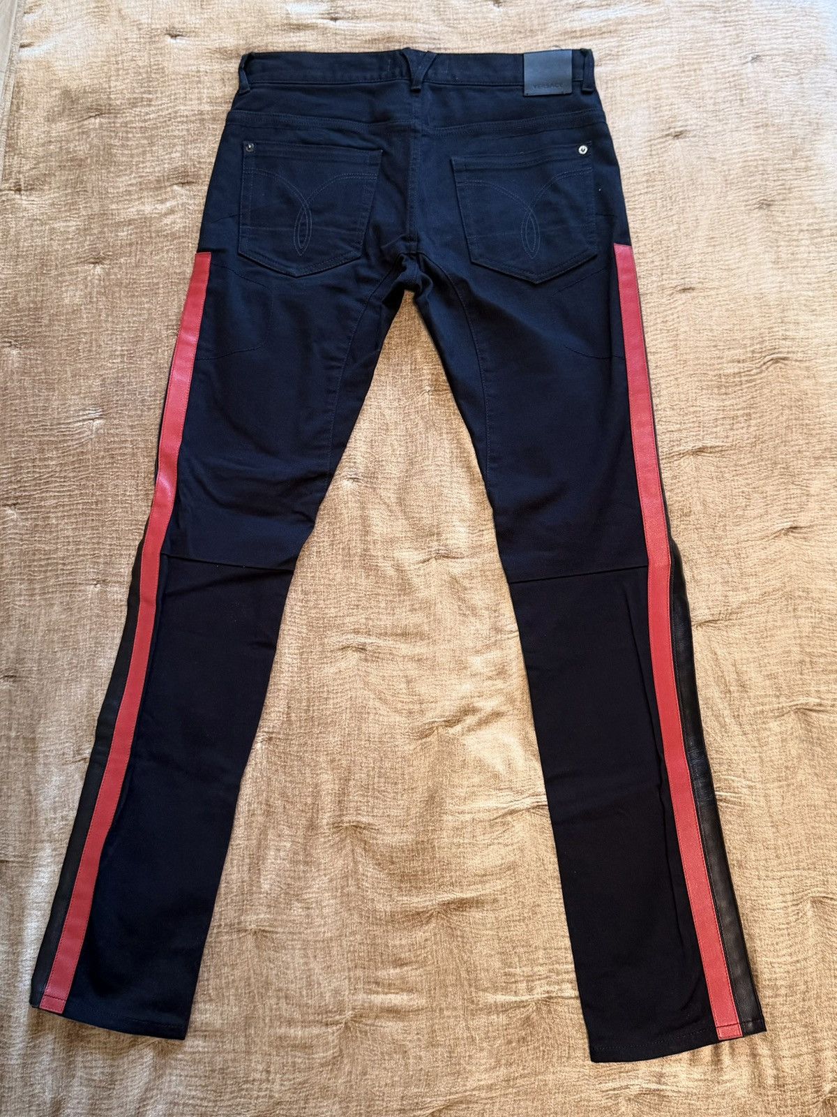 Versace Versace Moto Jeans Lambskin Leather Details Worn Once Size US 32 / EU 48 - 3 Thumbnail