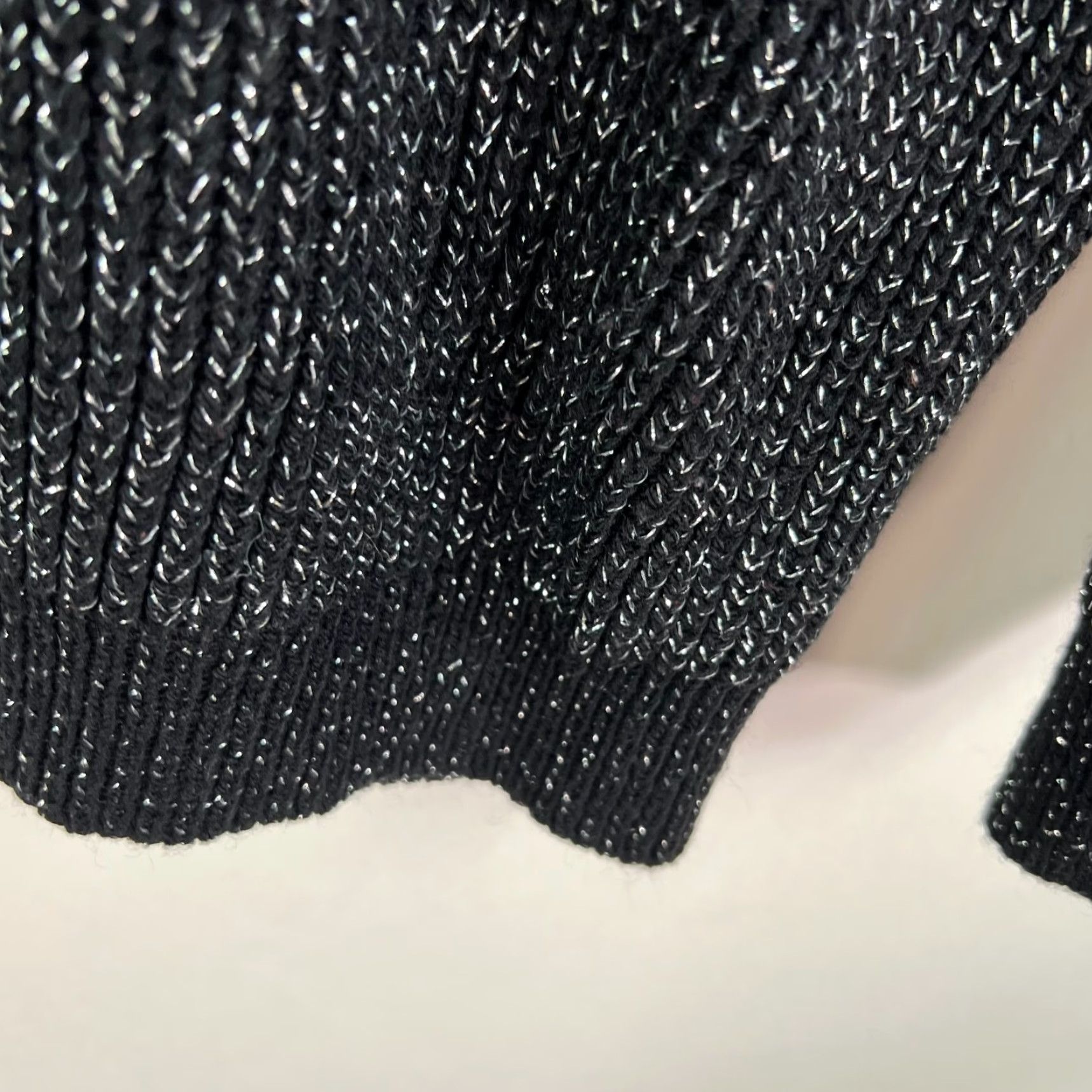 Vintage VINTAGE American Pride Glitter Waffle Knit Sweater Womens Size L Black Geometric 90s Party Size L / US 10 / IT 46 - 3 Thumbnail