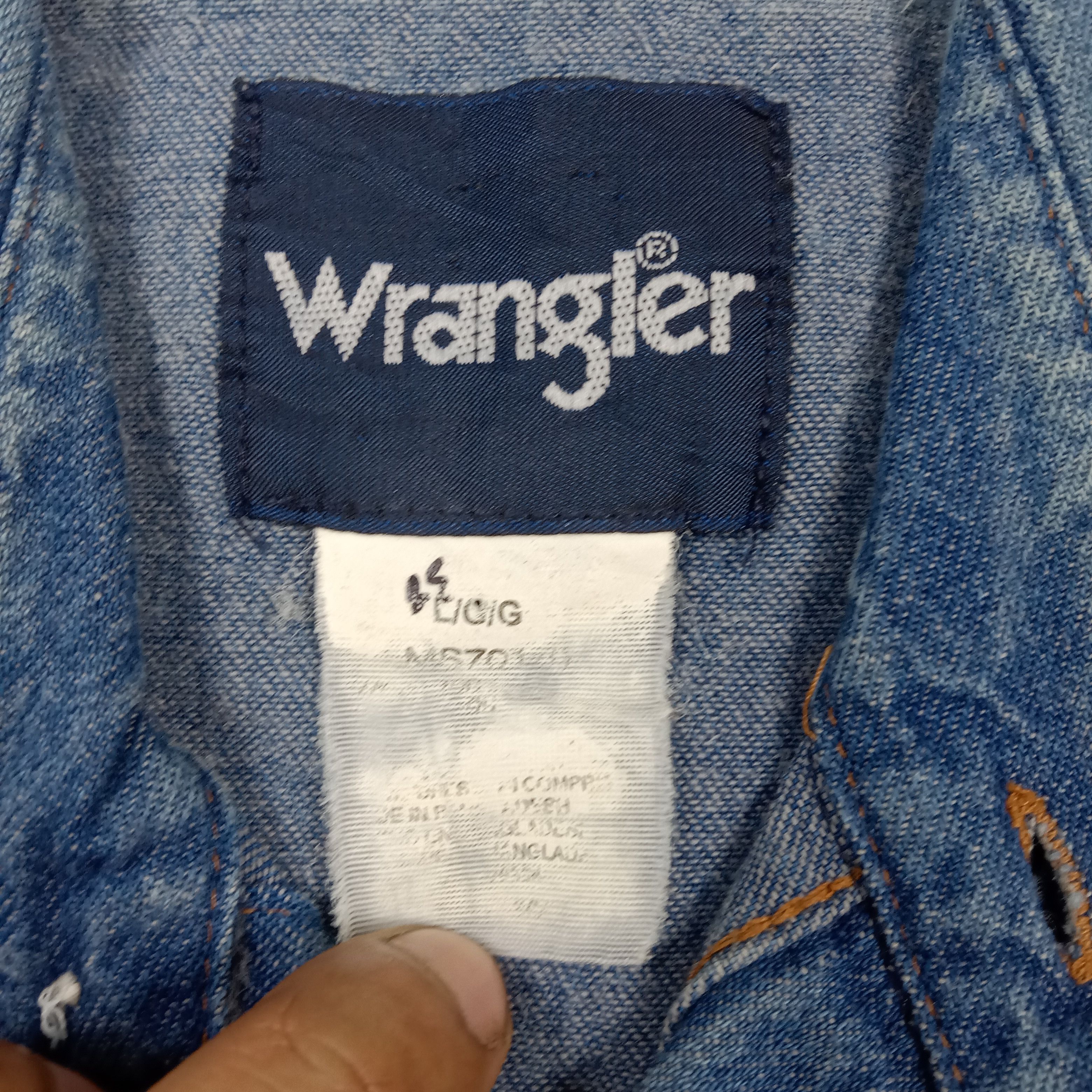 Wrangler Wrangler American Denim Shirt Button Up C276N23 Size US L / EU 52-54 / 3 - 3 Thumbnail