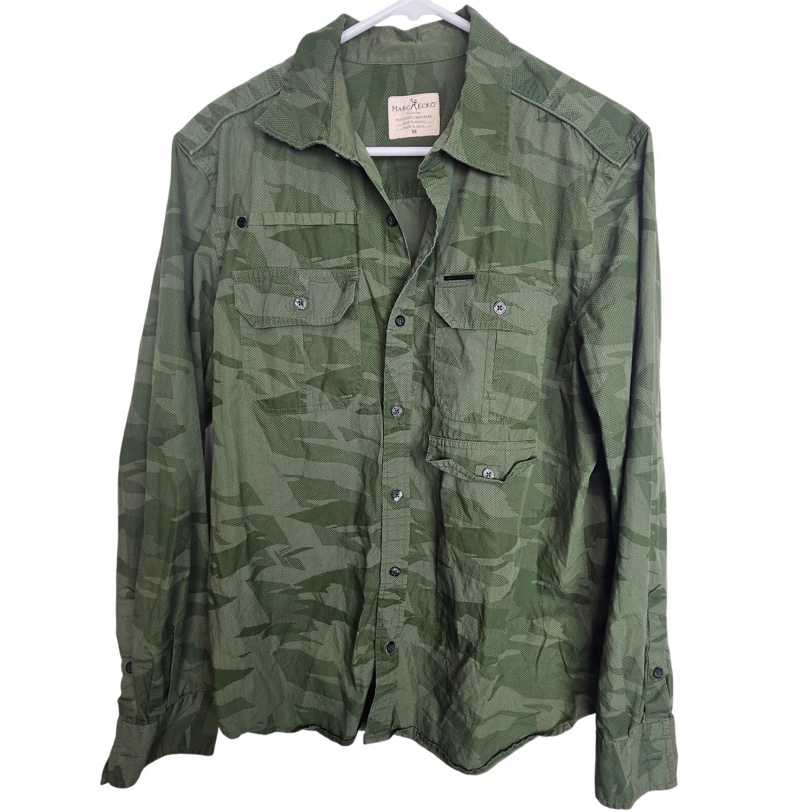 Marc Ecko Marc Ecko Y2K Camo Shirt Cotton Lightweight Camouflage Skate Size US M / EU 48-50 / 2 - 1 Thumbnail
