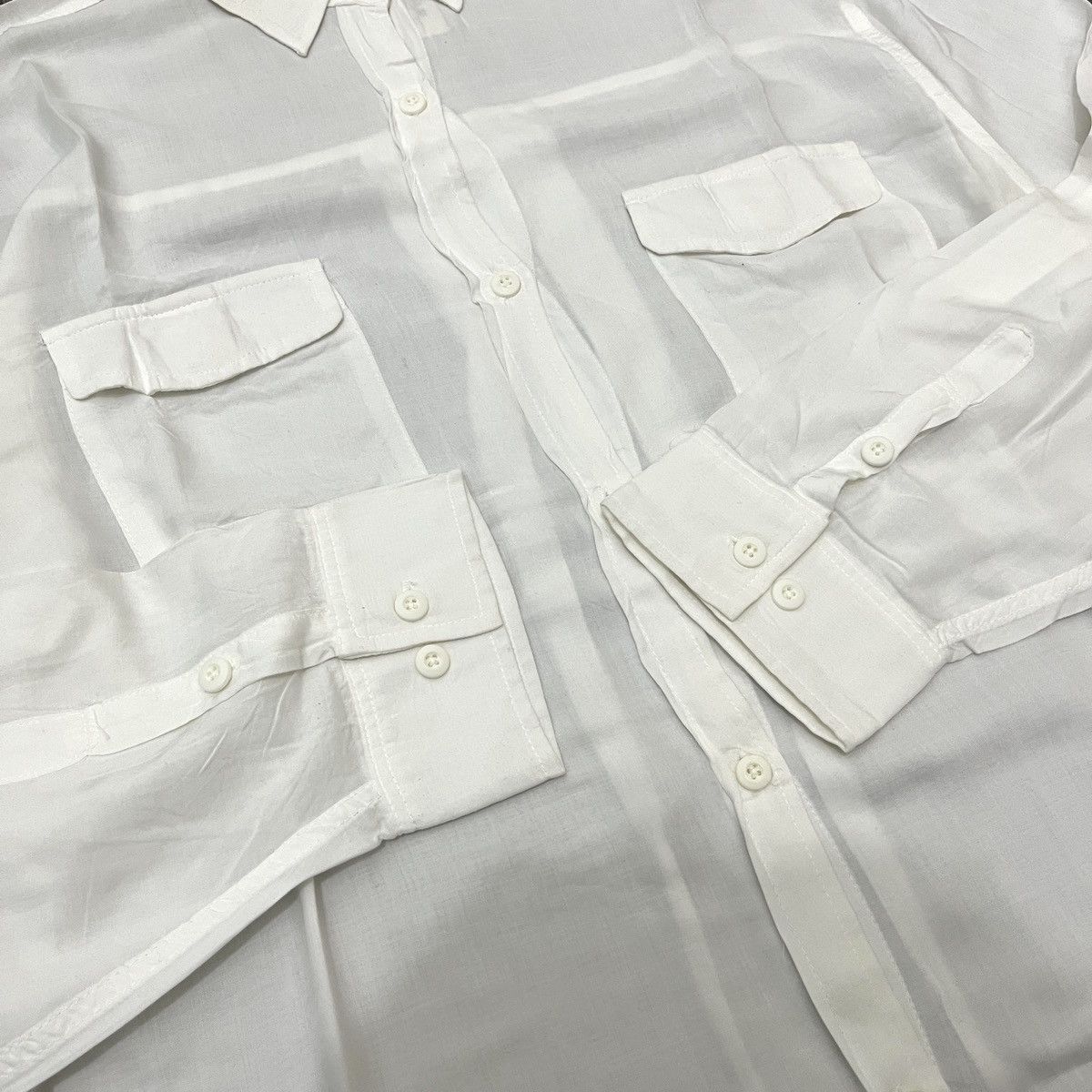 GOA G.O.A - Mesh White Shirt Button Up Ifsix Lgb Style Size US XL / EU 56 / 4 - 5 Thumbnail