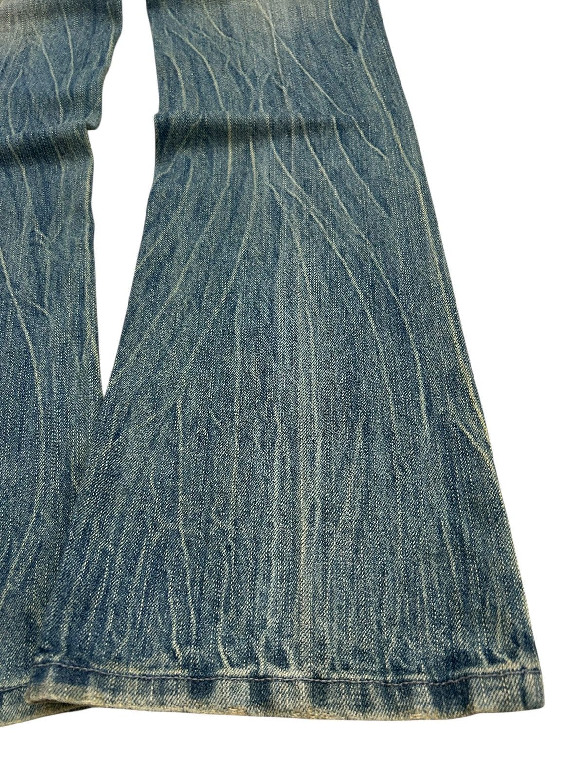 Hysteric Glamour × Japanese Brand × Le Grande Bleu (L.G.B.) Japanese Brand Jean Washed Blue Way Jean Zigzag Boro Pcoket Size US 31 - 15 Thumbnail