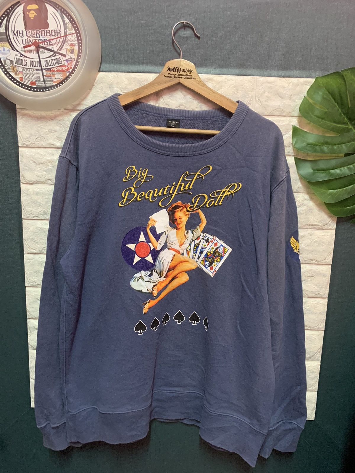 Avirex × Vintage VINTAGE!! Sweatshirt AVIREX Big Beautiful Doll Size US XL / EU 56 / 4 - 1 Thumbnail