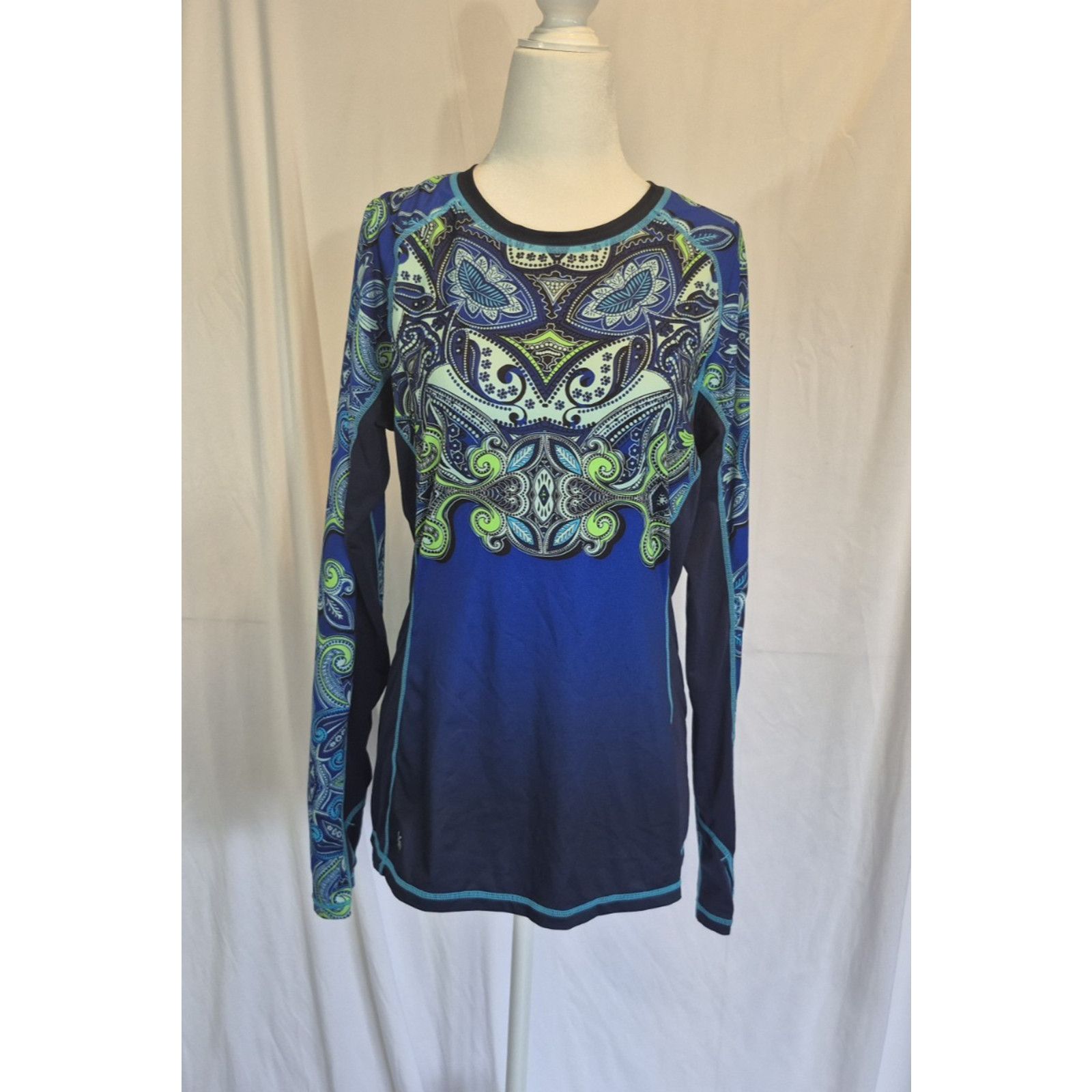 Athleta New Athleta Womens Runaway Rashguard Blue Green Top Medium Size M / US 6-8 / IT 42-44 - 3 Thumbnail