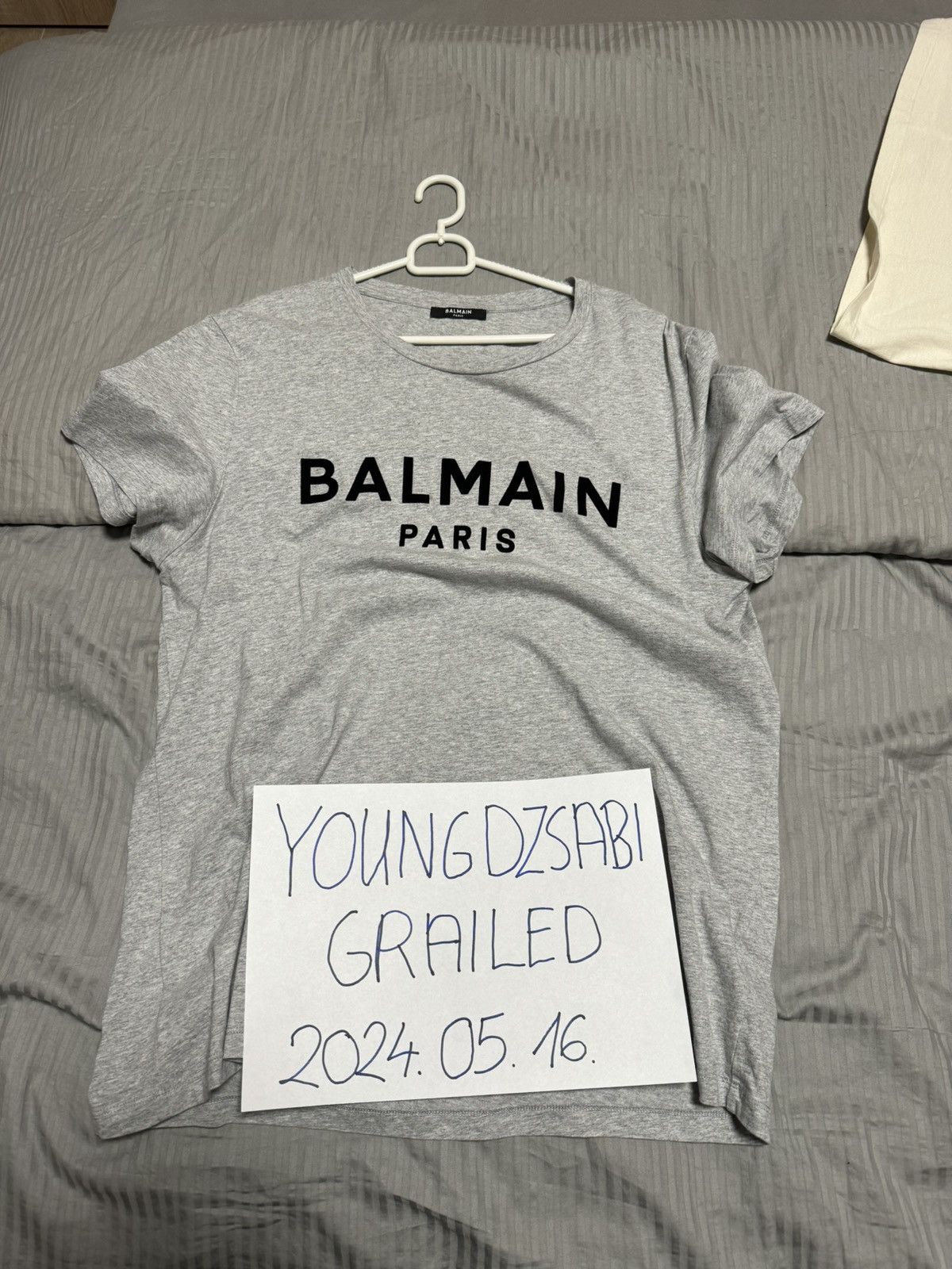 Image of Balmain T-Shirt in Grey, Men's (Size XL)