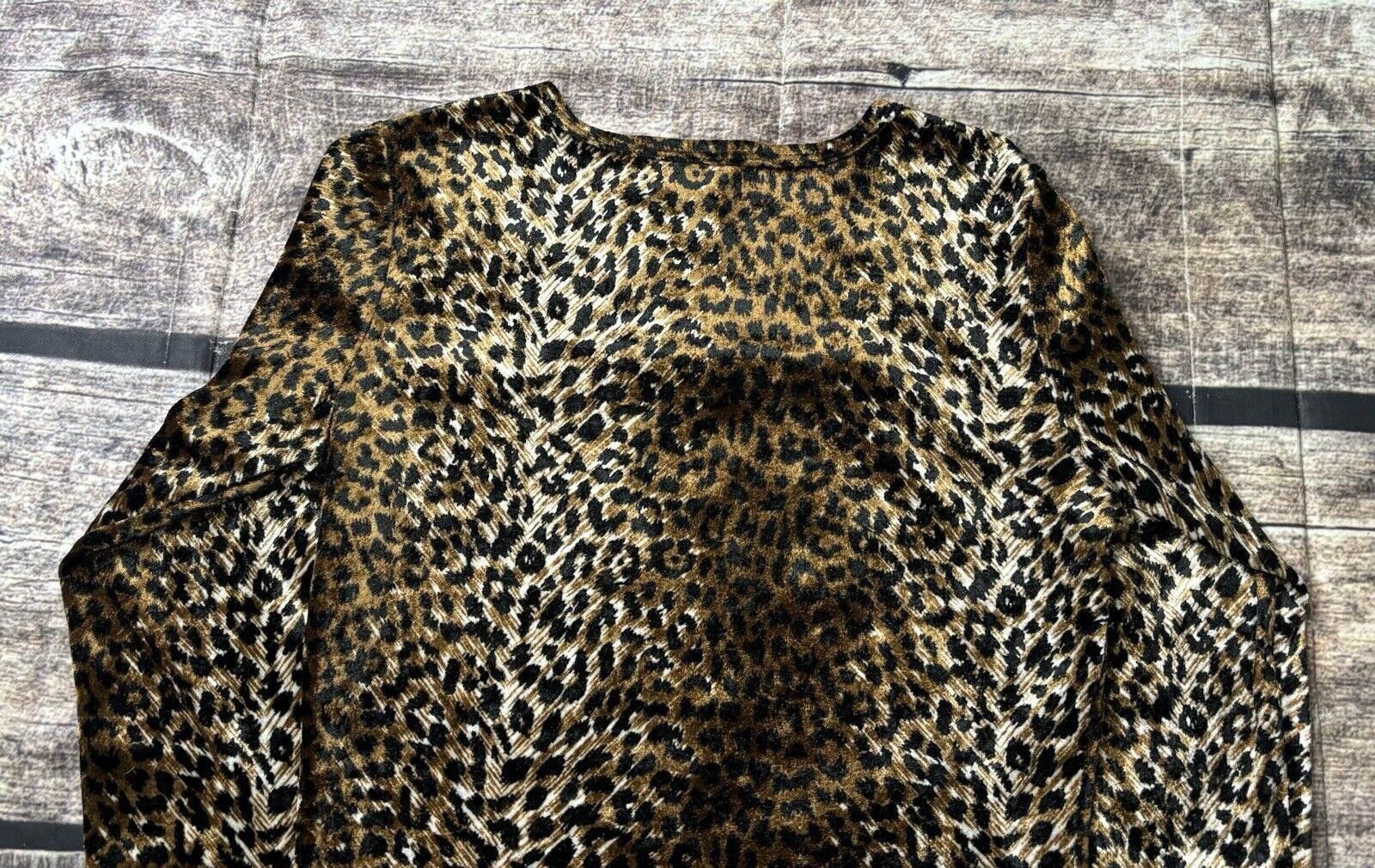 Other VTG Joule Top Women's Medium Leopard Velvet USA Made 90s Size M / US 6-8 / IT 42-44 - 6 Thumbnail