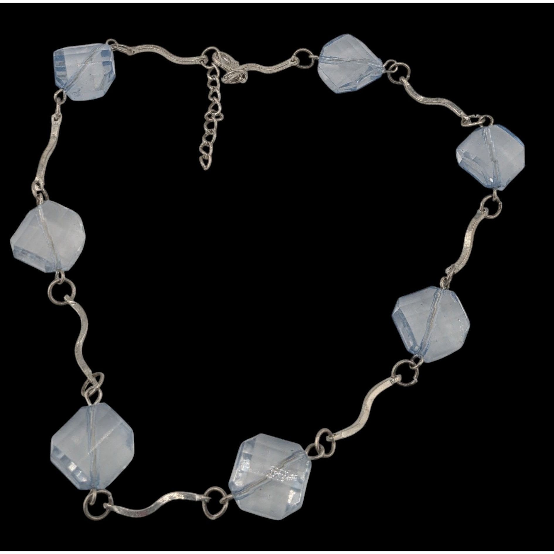 Other Ice Princess Necklace With Light Blue Geometric Beads & Silv Size ONE SIZE - 2 Thumbnail