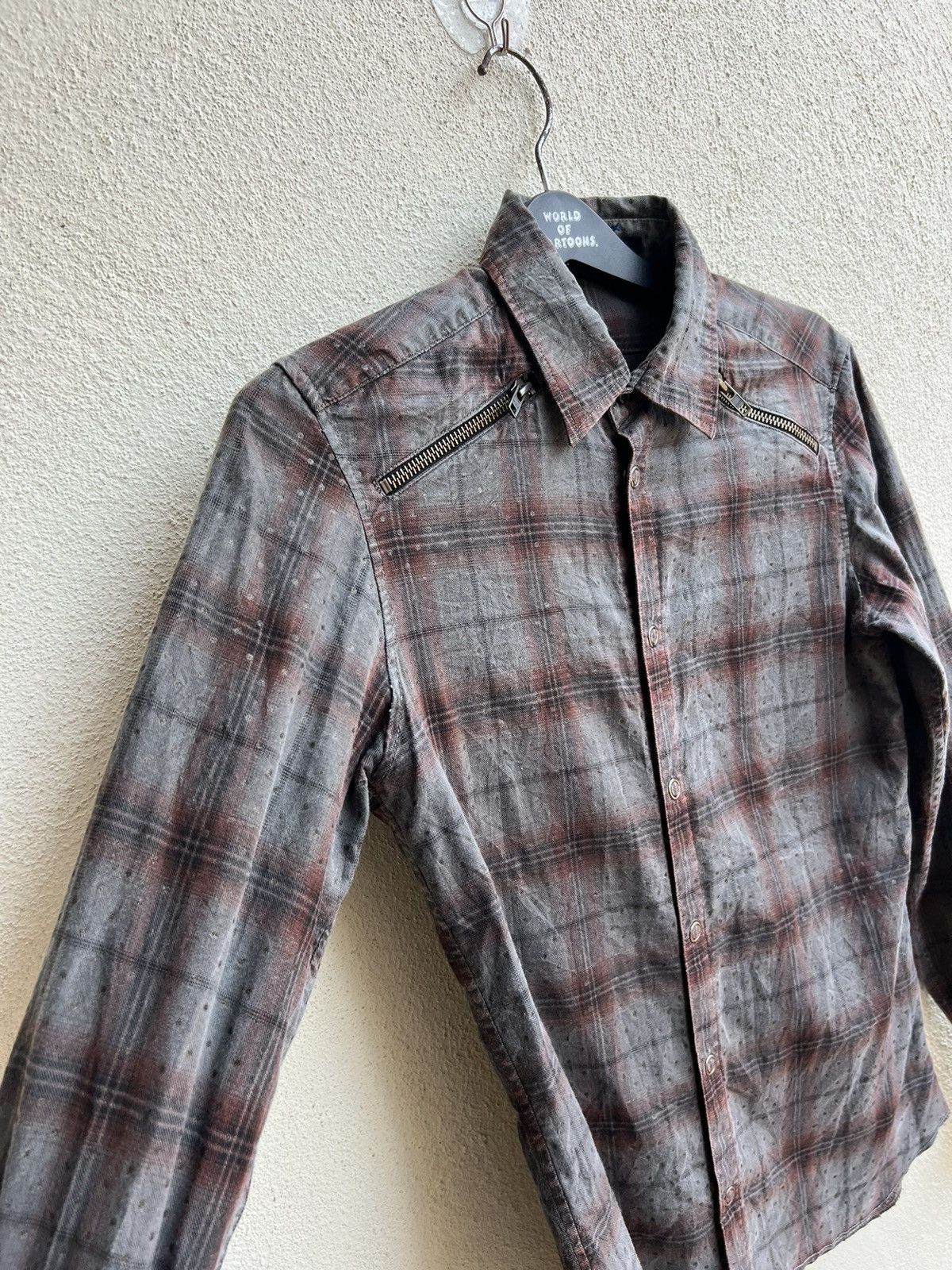 20471120 Vintage Paranoid Japan Blink Dot Bondage Flannel Shirt Size US S / EU 44-46 / 1 - 14 Thumbnail