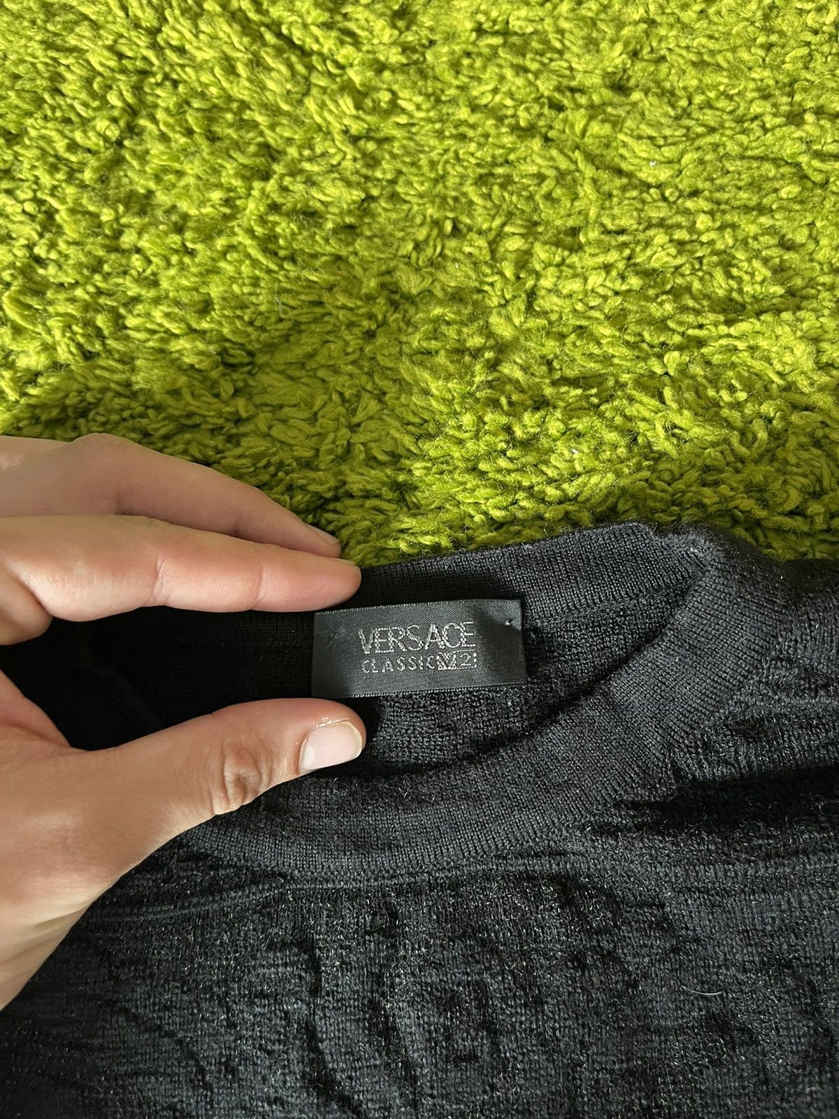 Versace × Vintage Gianni Versace V2 vintage textured wool sweater archive Size US L / EU 52-54 / 3 - 6 Thumbnail