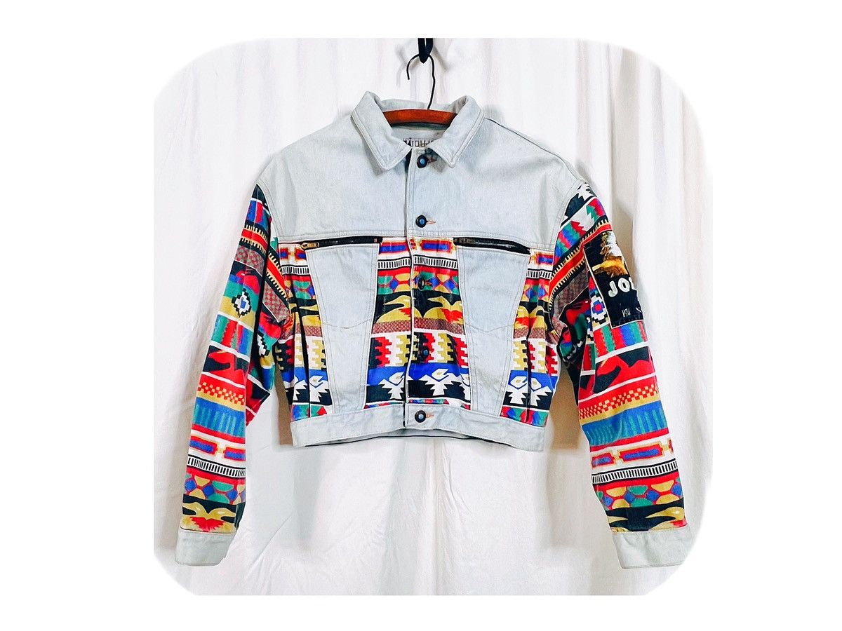 Other VTG 80s Jou Jou Navajo Printed Jacket + Pants Denim Tuxedo 9 Size 31" - 3 Thumbnail