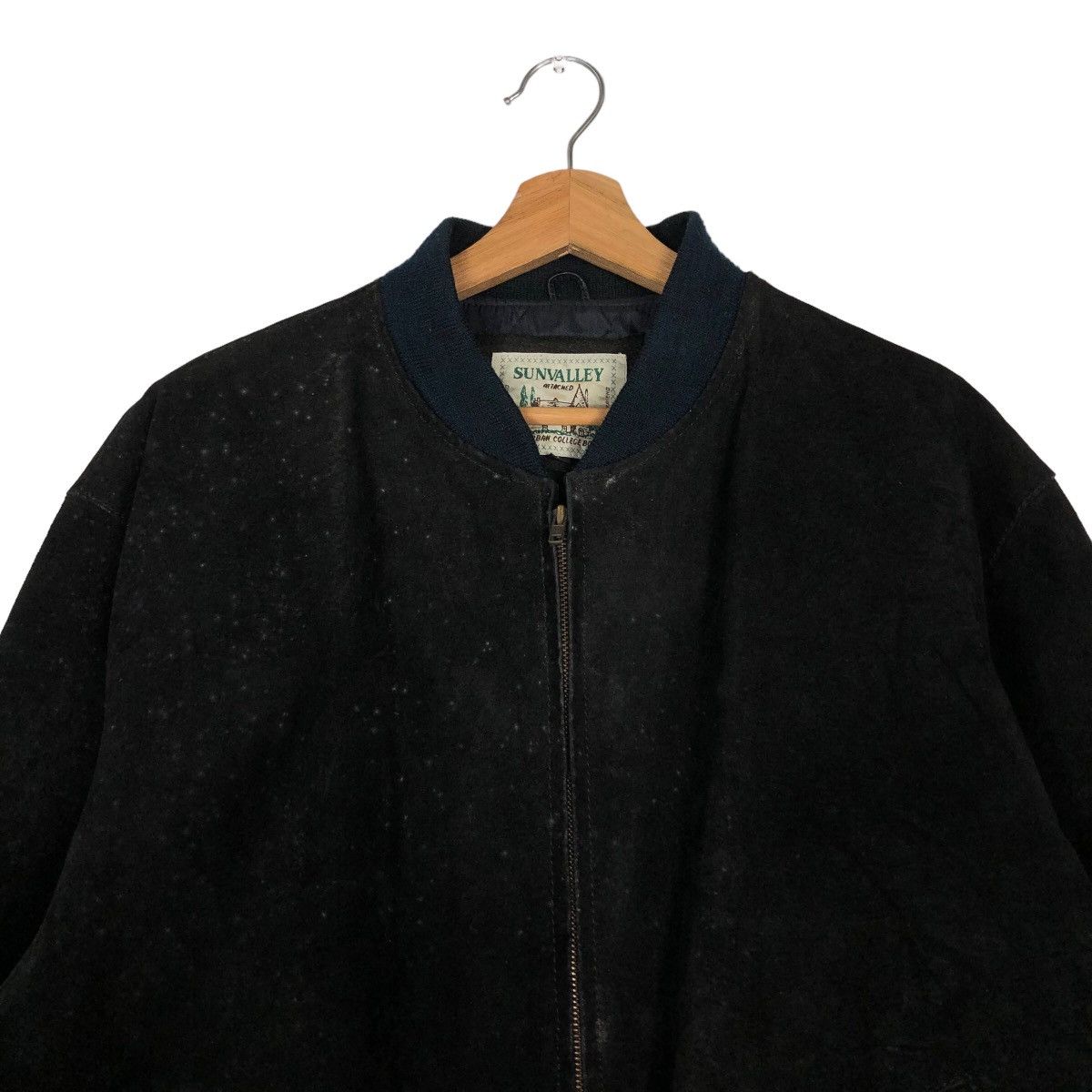 Japanese Brand 🔥Vtg Sunvalley Genuine Leather Bomber Jacket Issey Miyake Size US L / EU 52-54 / 3 - 3 Thumbnail