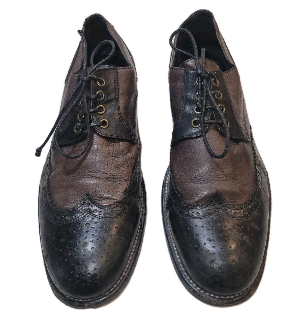John Varvatos John Varvatos Men's Lace-Up Black/Brown Oxford Genuine Leat Size US 10.5 / EU 43-44 - 3 Thumbnail