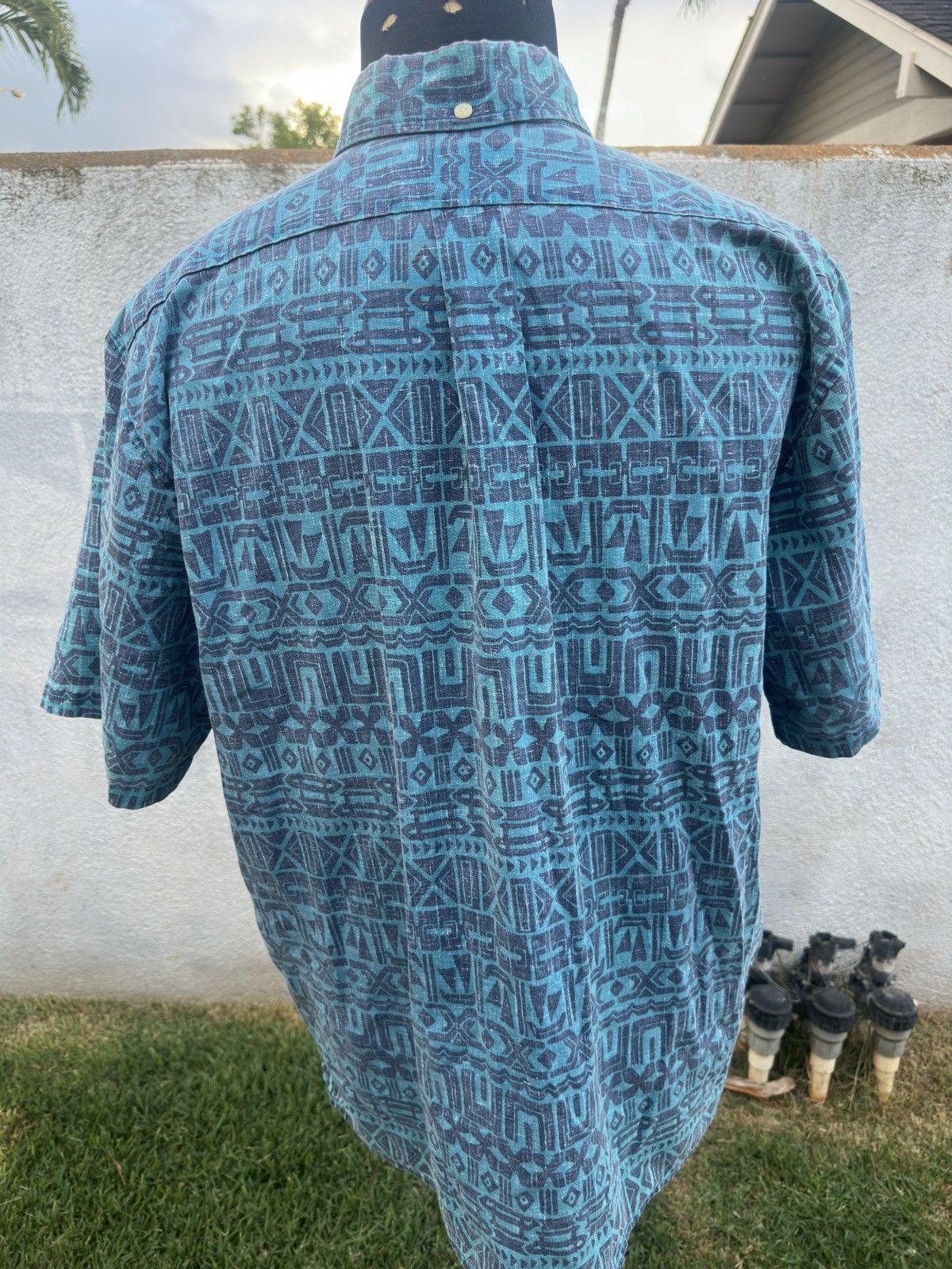 Reyn Spooner PreOwned Reyn Spooner Hawaiian Print Blue/Green Men's XL Size US XL / EU 56 / 4 - 2 Thumbnail