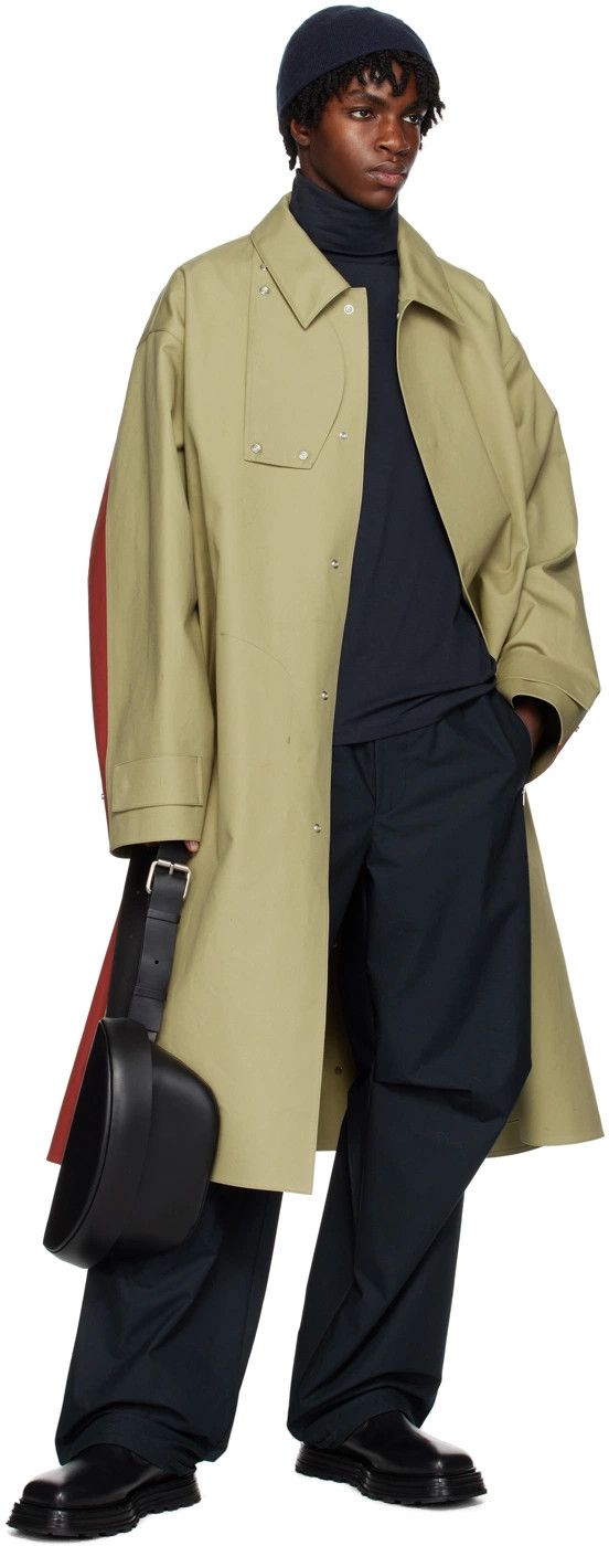Jil Sander o1loc1c1124 Belted Trench Coat in Green Size US XS / EU 42 / 0 - 4 Thumbnail