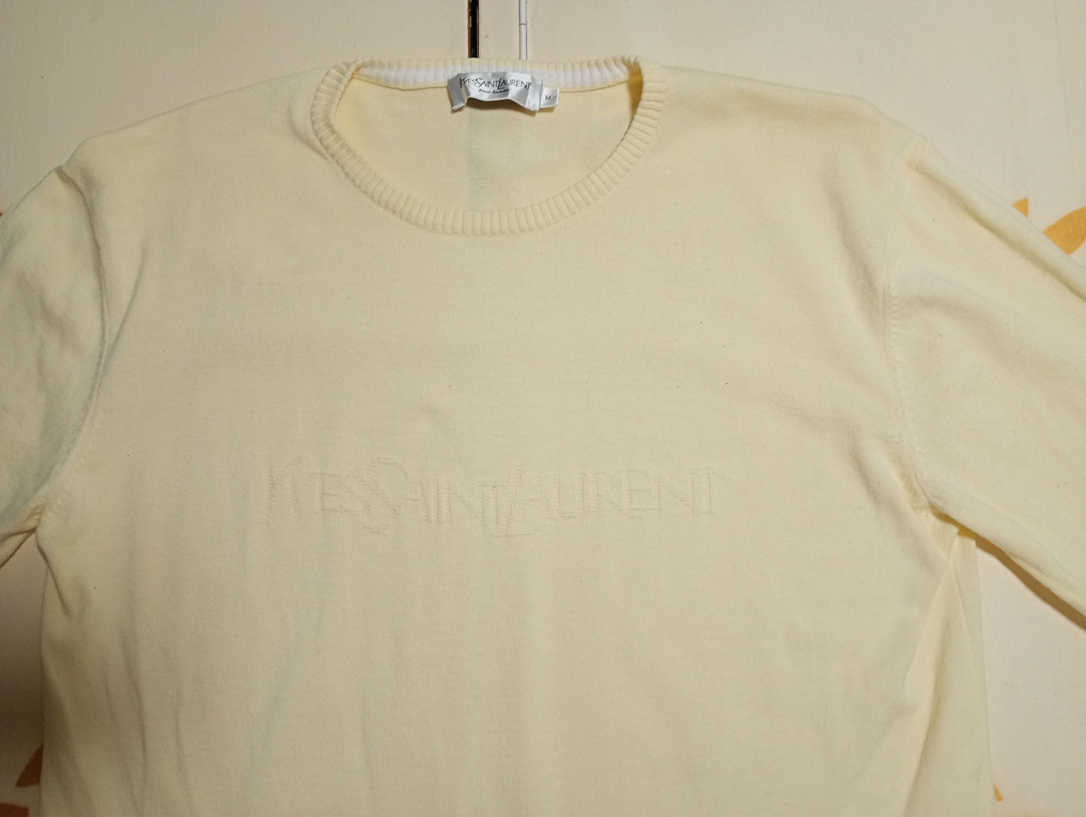 Yves Saint Laurent Yves Saint Laurent Pour Homme Cotton Light Sweater 90's Size US M / EU 48-50 / 2 - 4 Thumbnail