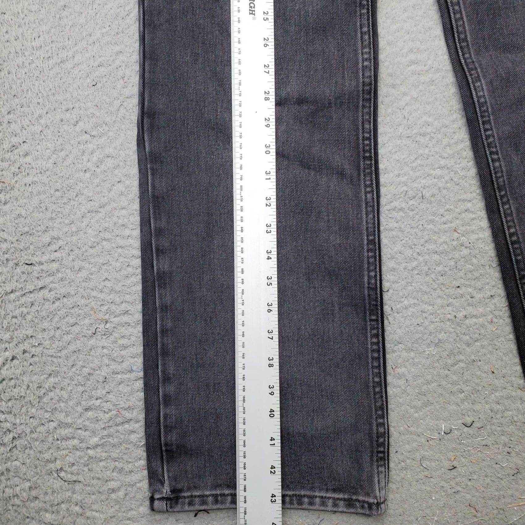 Topshop Topshop Jeans Womens 6 Gray Denim Dark Wash Regular Straight Leg Button Fly Jeans Size 28" / US 6 / IT 42 - 3 Thumbnail