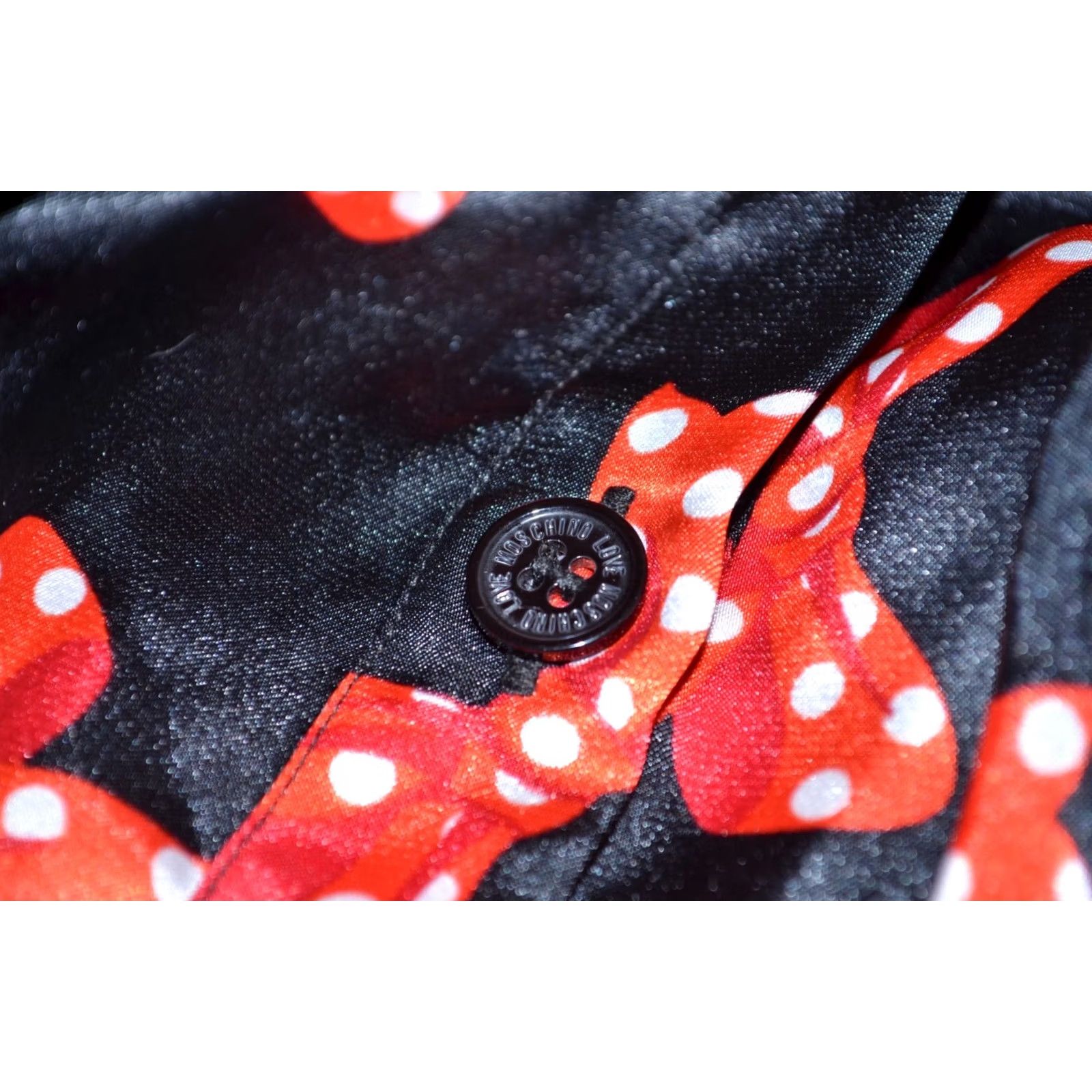 Moschino LOVE MOSCHINO Dress Bow Print with Pockets Short Black Women's IT38 UK6 US2 Dress, Mini, Spring/Summer Womens Size 26" / US 2 / IT 38 - 7 Thumbnail