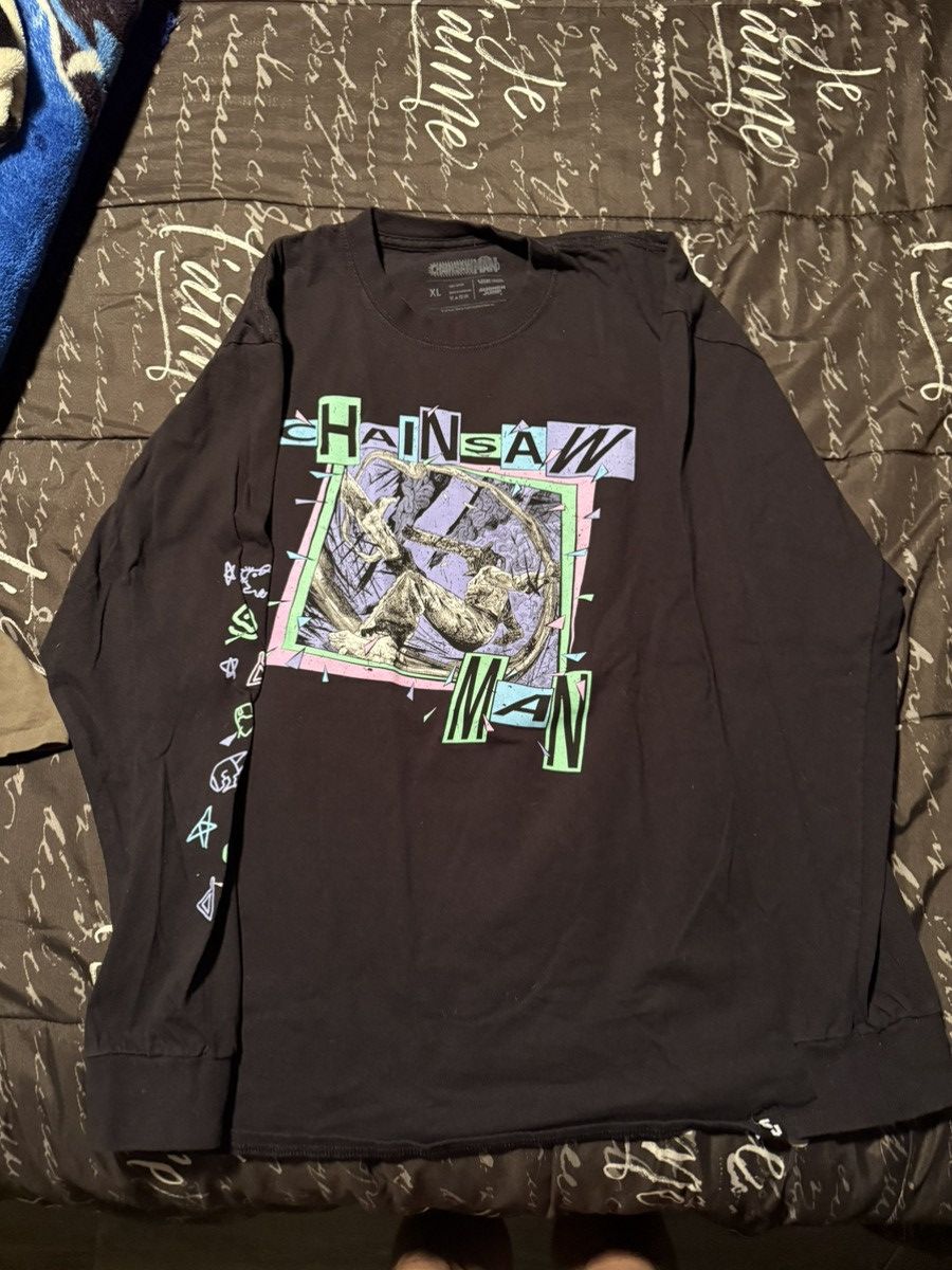 Anime × Japanese Brand Shonen Jump Store Chainsaw Man long sleeve shirt Size US XL / EU 56 / 4 - 1 Thumbnail