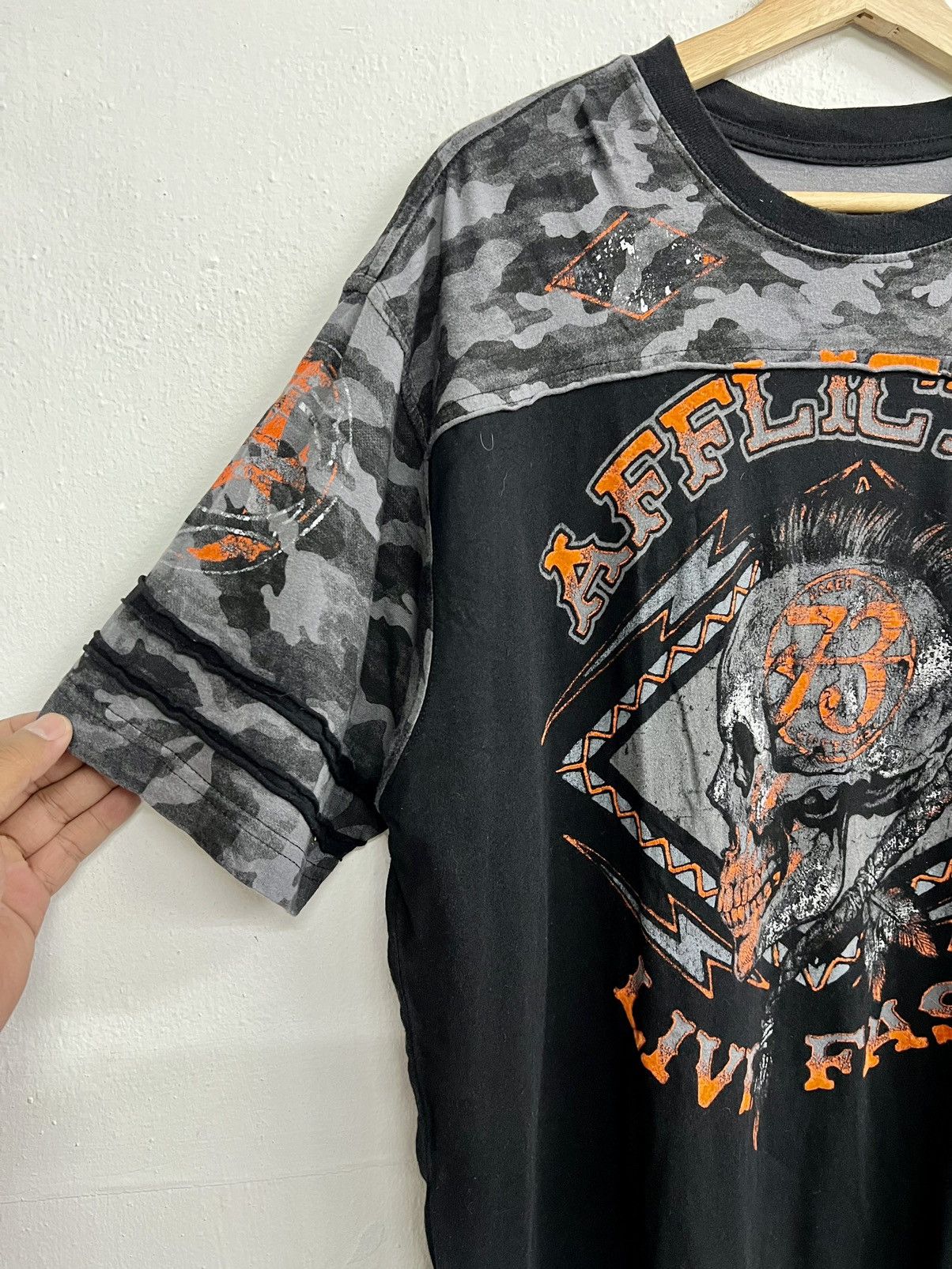 Affliction × If Six Was Nine × Vintage VINTAGE Y2K AFFLICTION SKULL AMERICAN CUSTOM TEE Size US XL / EU 56 / 4 - 5 Thumbnail