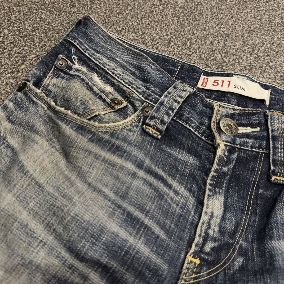 Beauty Beast Levis 511 Slim Cut Distressed Denim Size US 30 / EU 46 - 11 Thumbnail