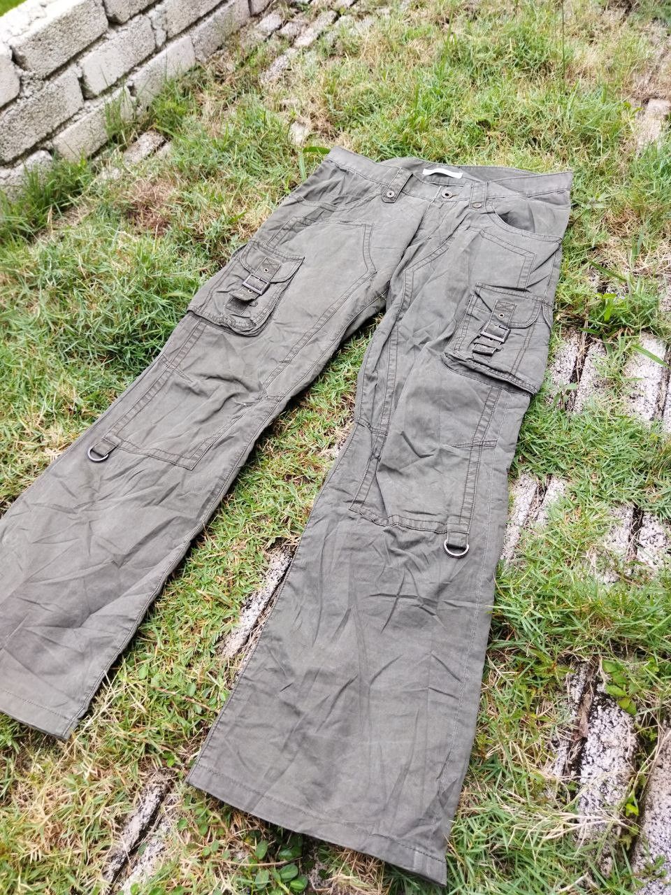 Michel Klein Vintage Michel Klein Double Knee Flared Tactical Pants Size US 31 - 4 Thumbnail