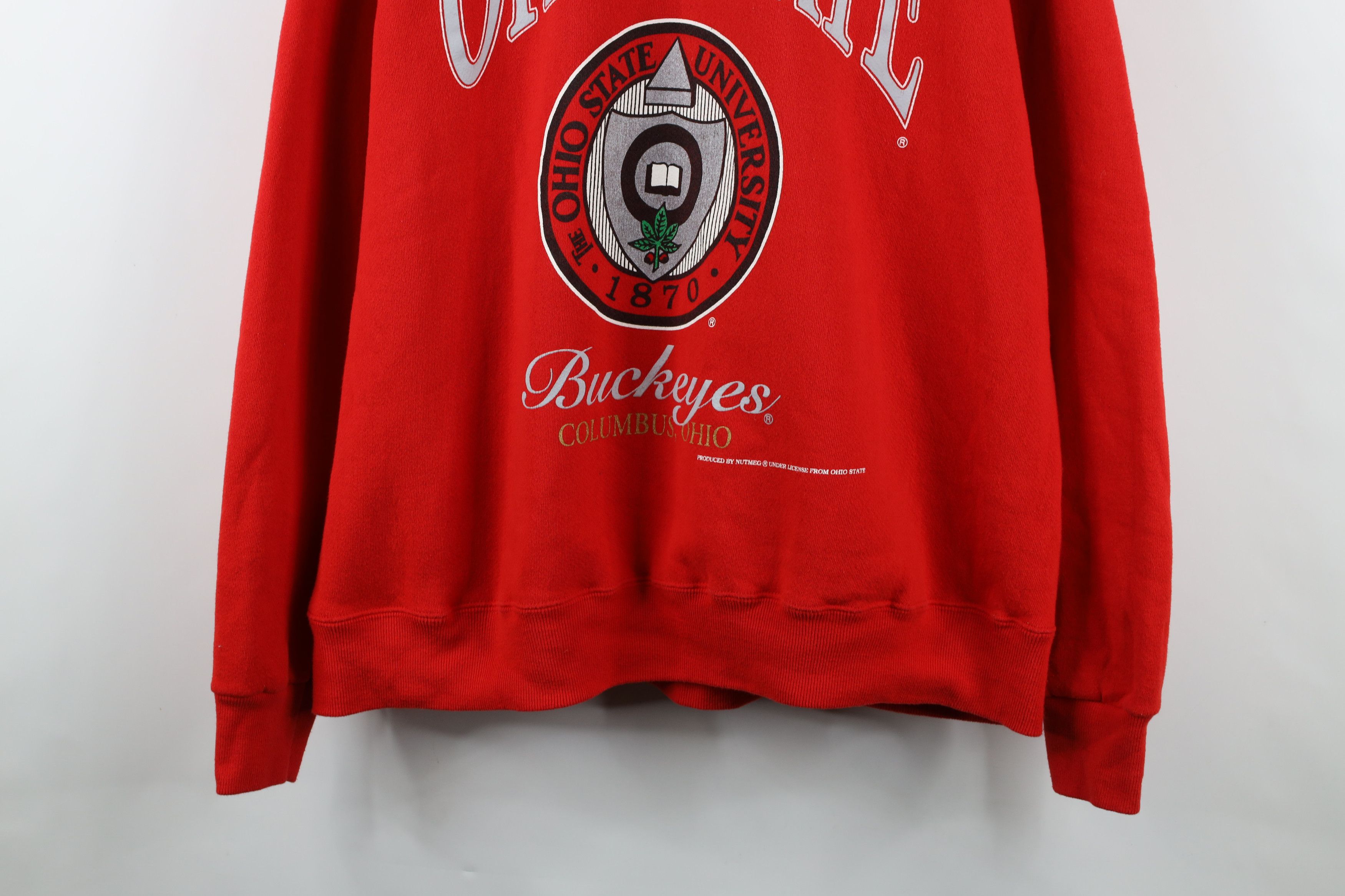 Vintage Vintage 90s Ohio State University Crewneck Sweatshirt USA Size US XXL / EU 58 / 5 - 3 Thumbnail