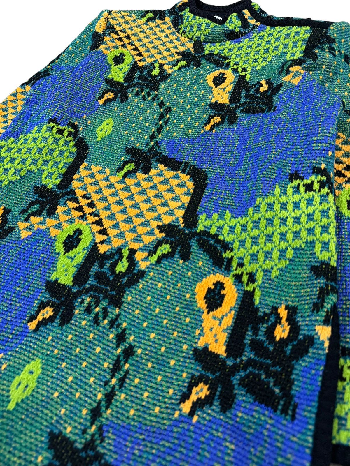 Vintage × Yves Saint Laurent Vtg🔥YvesSaintLaurent Sweater Patterned All Over Print Knit Size US M / EU 48-50 / 2 - 8 Thumbnail