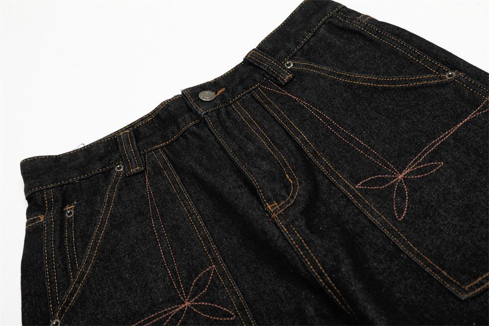 Vintage Men's wide-leg loose patchwork workwear scimitar jeans Size US 32 / EU 48 - 3 Thumbnail