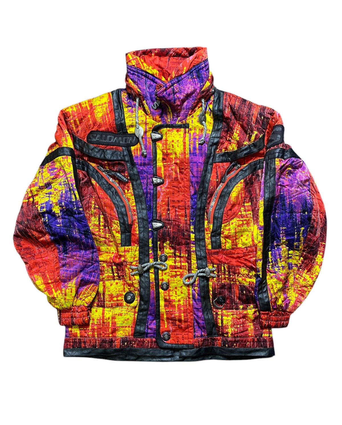 Vintage VINTAGE SOLOMON SKI JACKET COLOURFULL Size US XL / EU 56 / 4 - 1 Thumbnail
