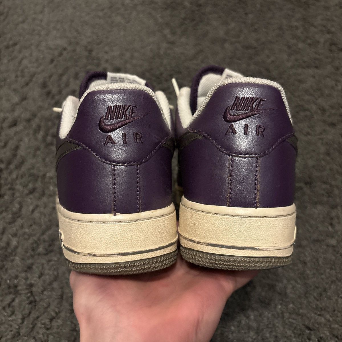 Nike AF1 Purple Metallic Pewter 2009 Size US 9.5 / EU 42-43 - 6 Thumbnail